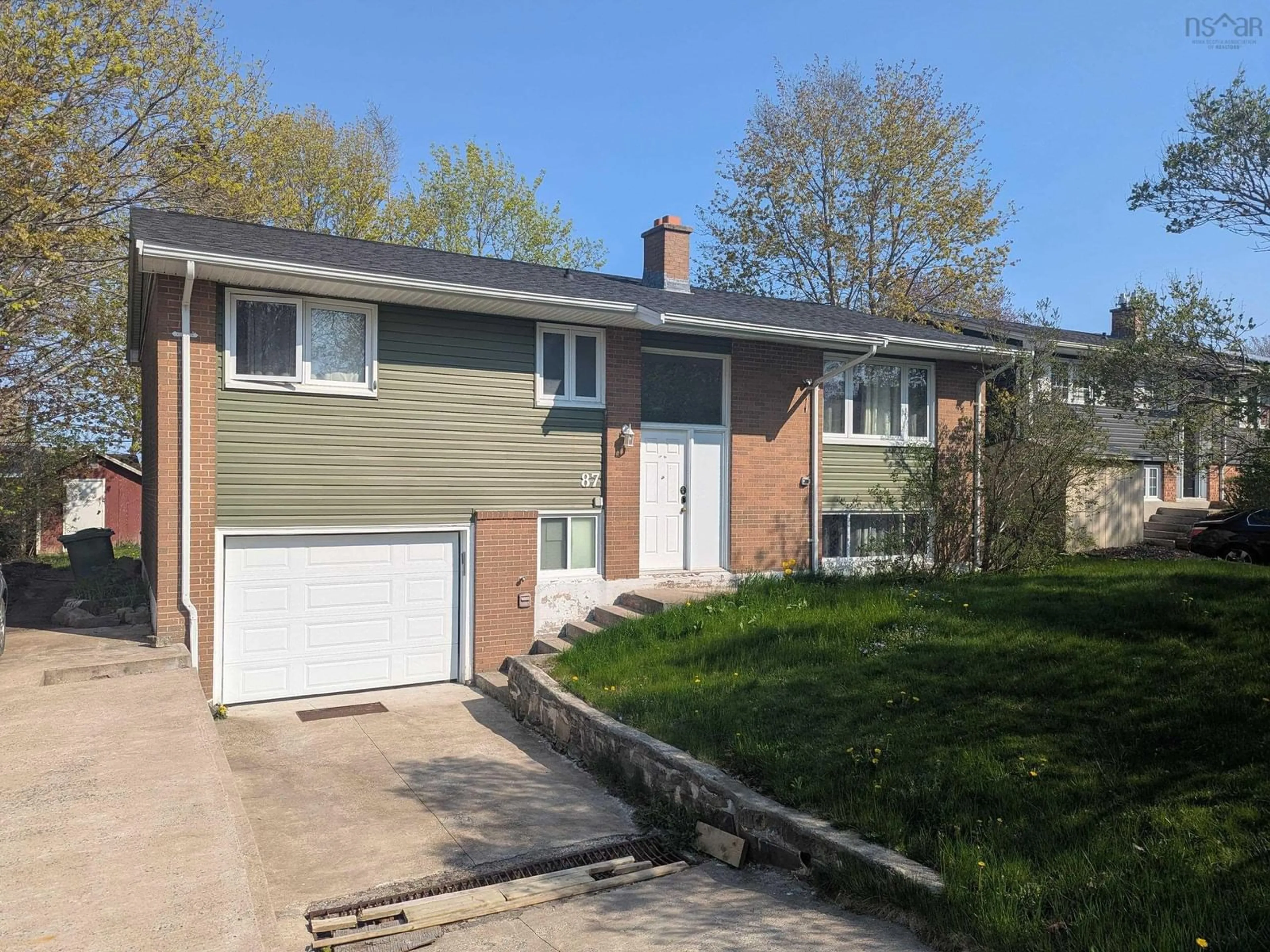 Home with brick exterior material, street for 87 Aspenway Cres, Dartmouth Nova Scotia B2V 1H7