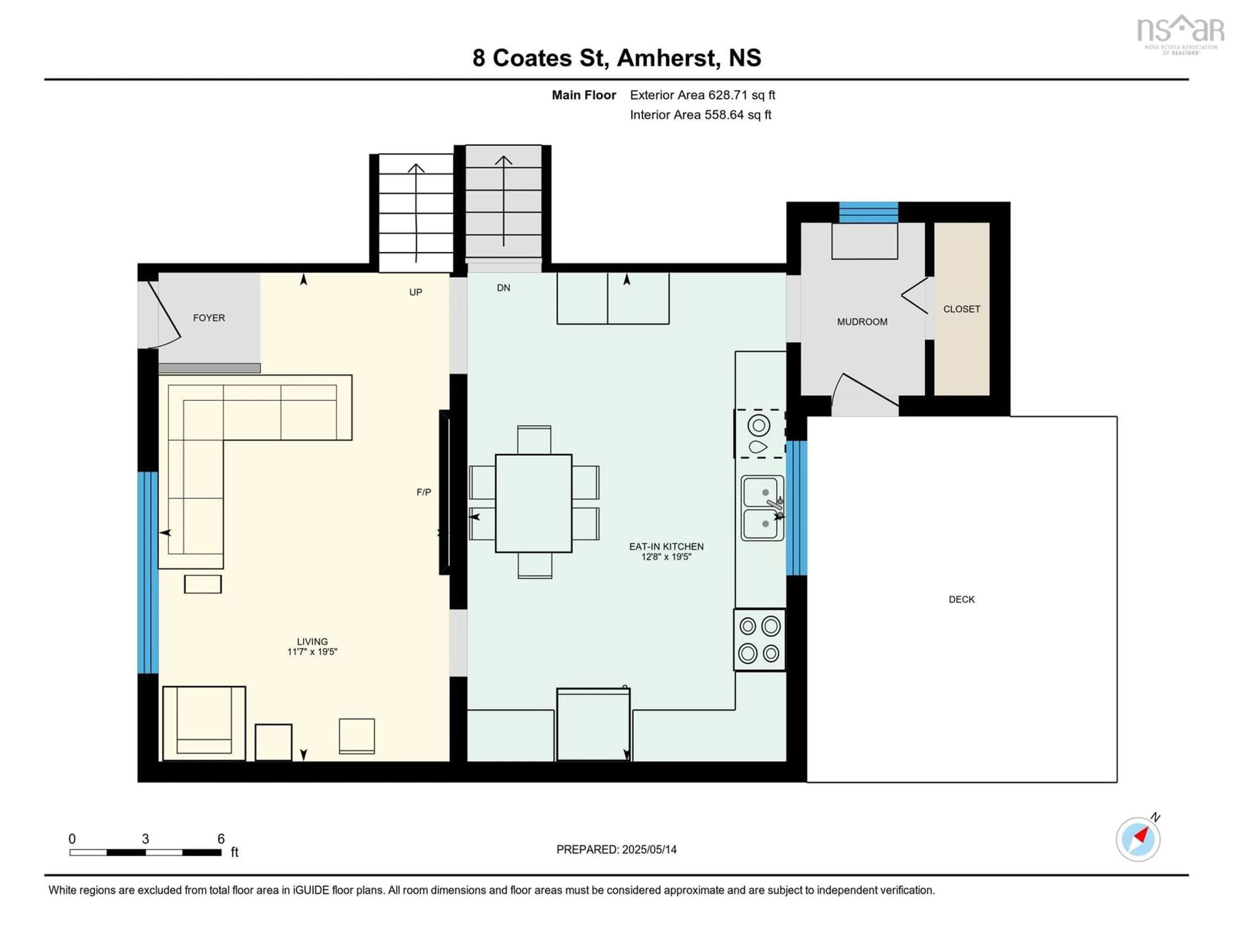 Floor plan for 8 Coates St, Amherst Nova Scotia B4H 4J9
