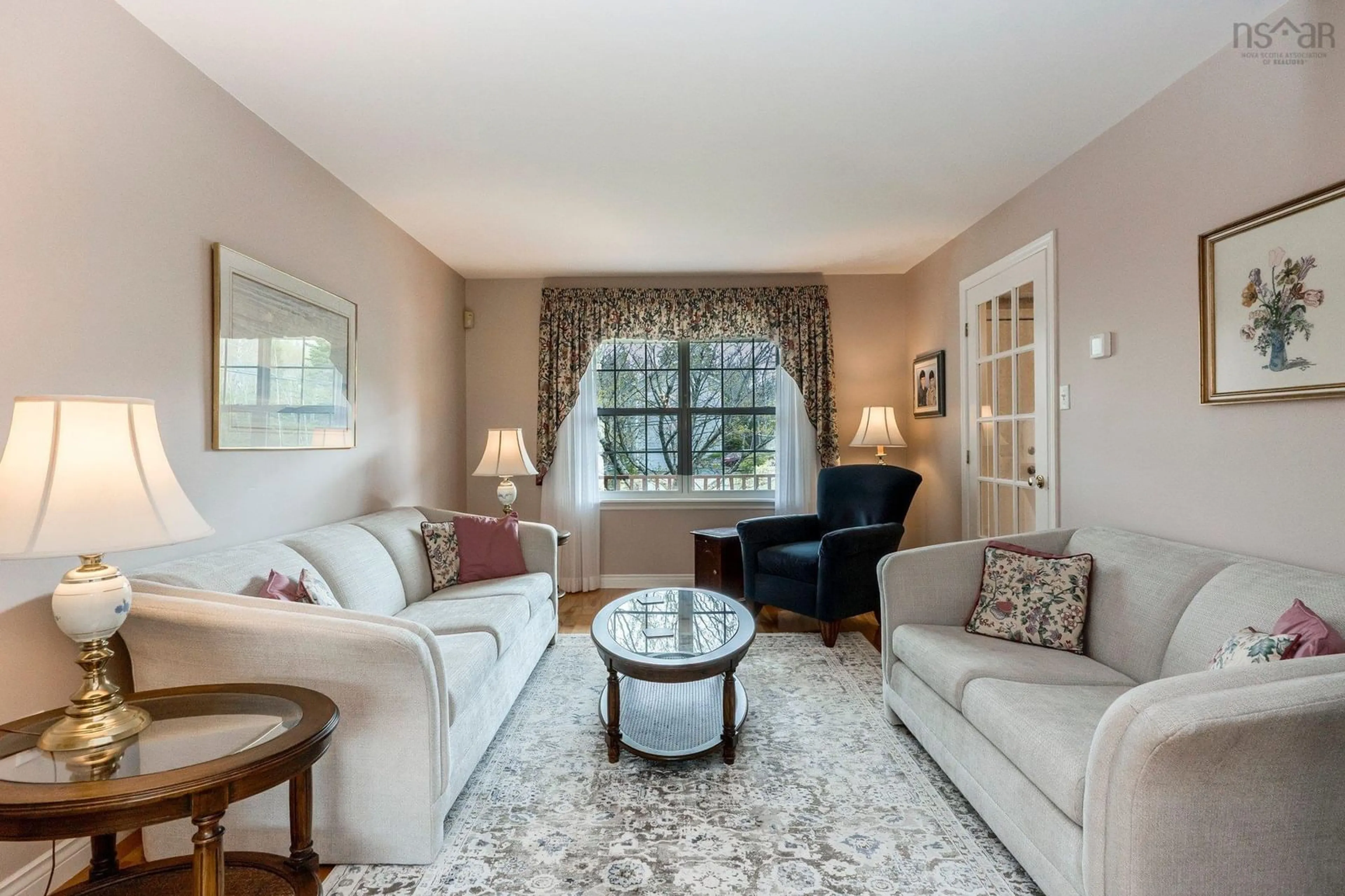 Living room with furniture, carpet floor for 227 St George Blvd, Hammonds Plains Nova Scotia B4B 1K7