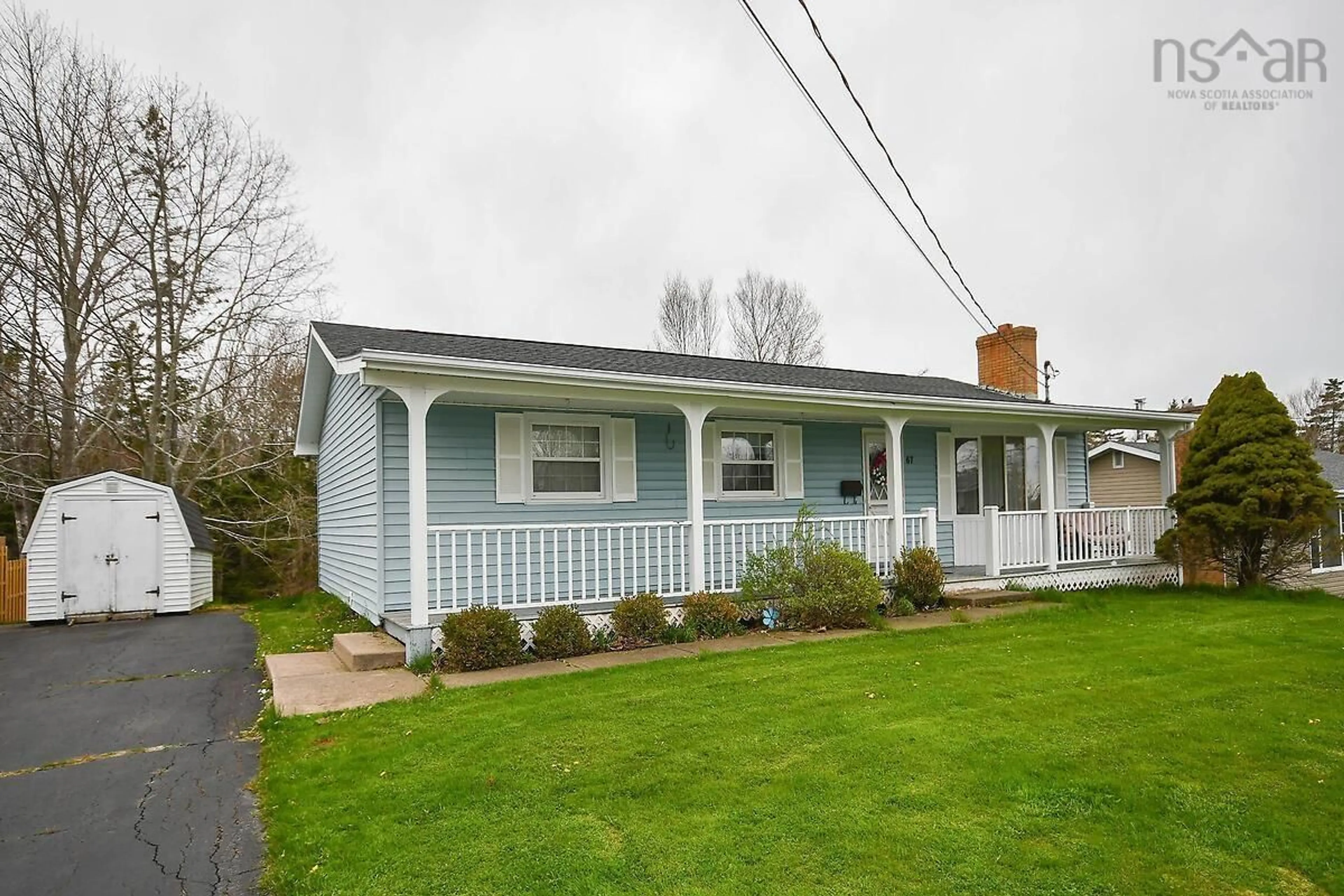 Home with vinyl exterior material, street for 67 Evergreen Dr, Salmon River Nova Scotia B2N 5S7
