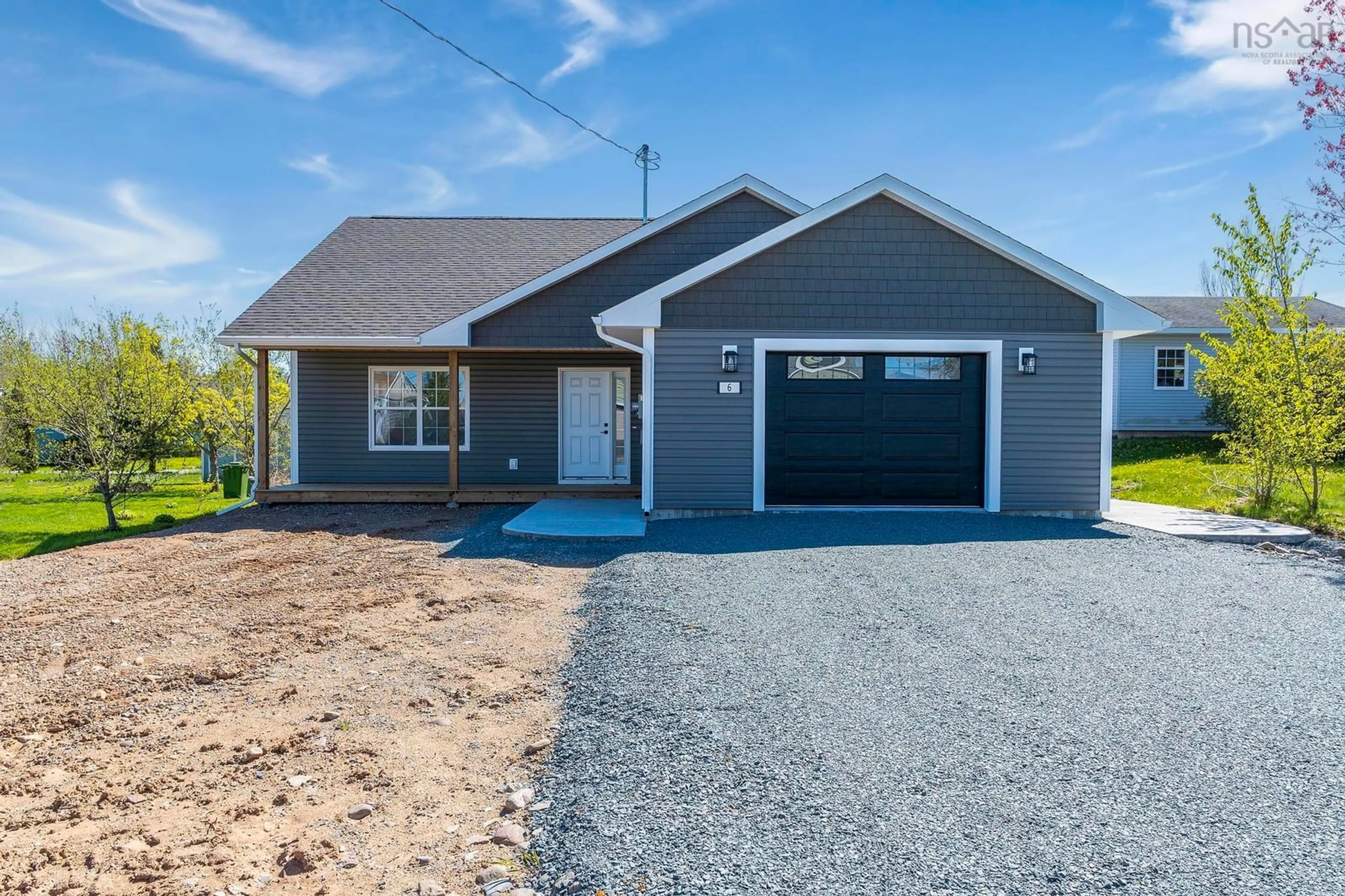 Home with vinyl exterior material, street for 6 Mill Run, Kentville Nova Scotia B4N 5G5