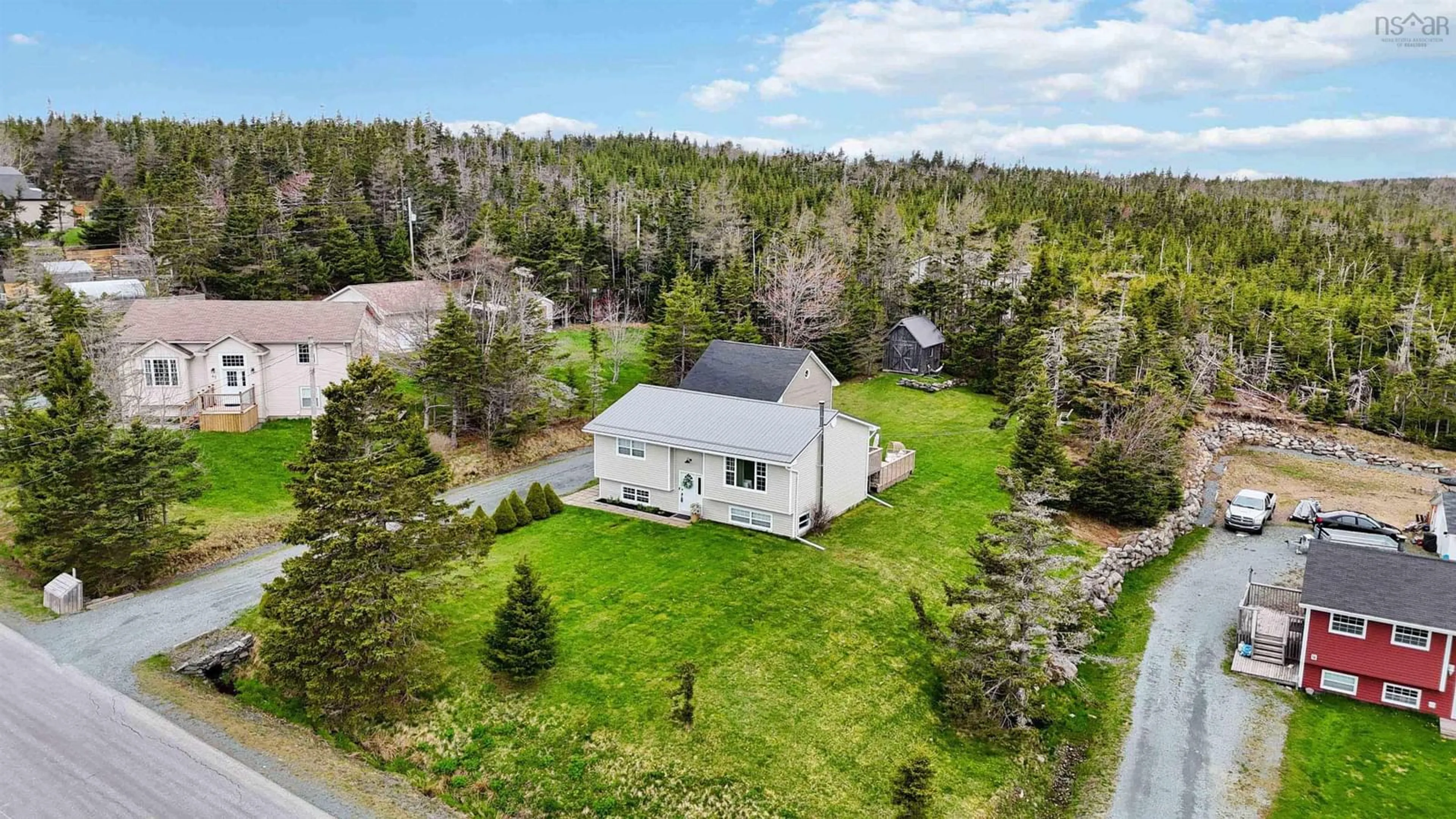 A pic from outside/outdoor area/front of a property/back of a property/a pic from drone, unknown for 59 Parkwood Dr, East Lawrencetown Nova Scotia B2Z 1P2
