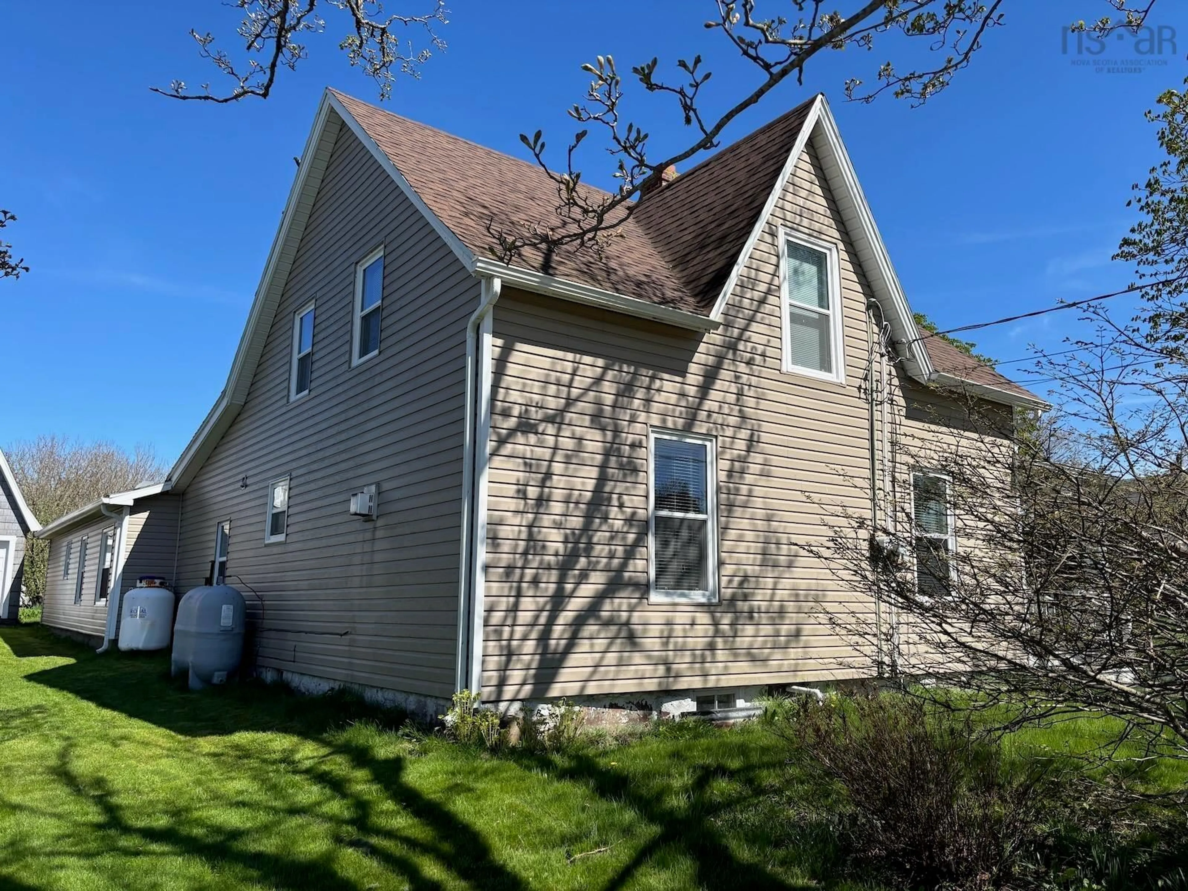 Home with vinyl exterior material, street for 3190 Highway 1, Port Maitland Nova Scotia B5A 5T3