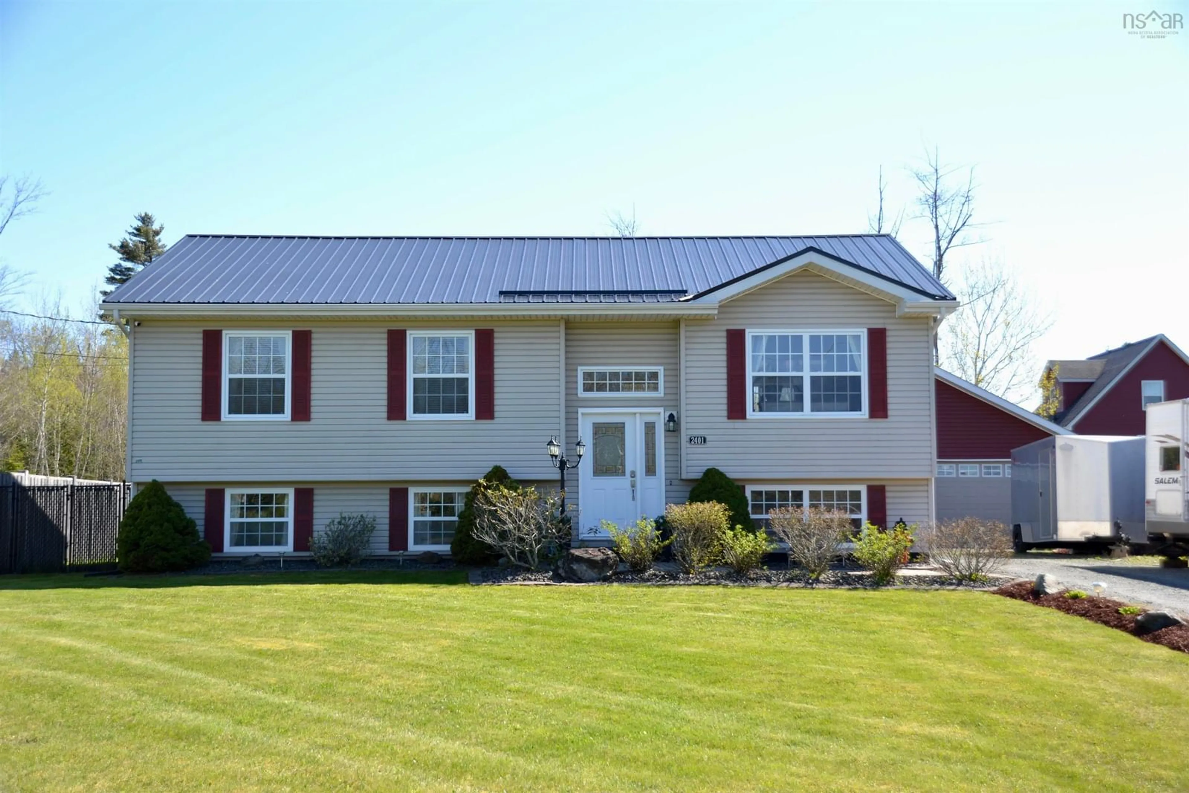 Home with vinyl exterior material, street for 2401 Truro Rd, Westville Nova Scotia B0K 2A0