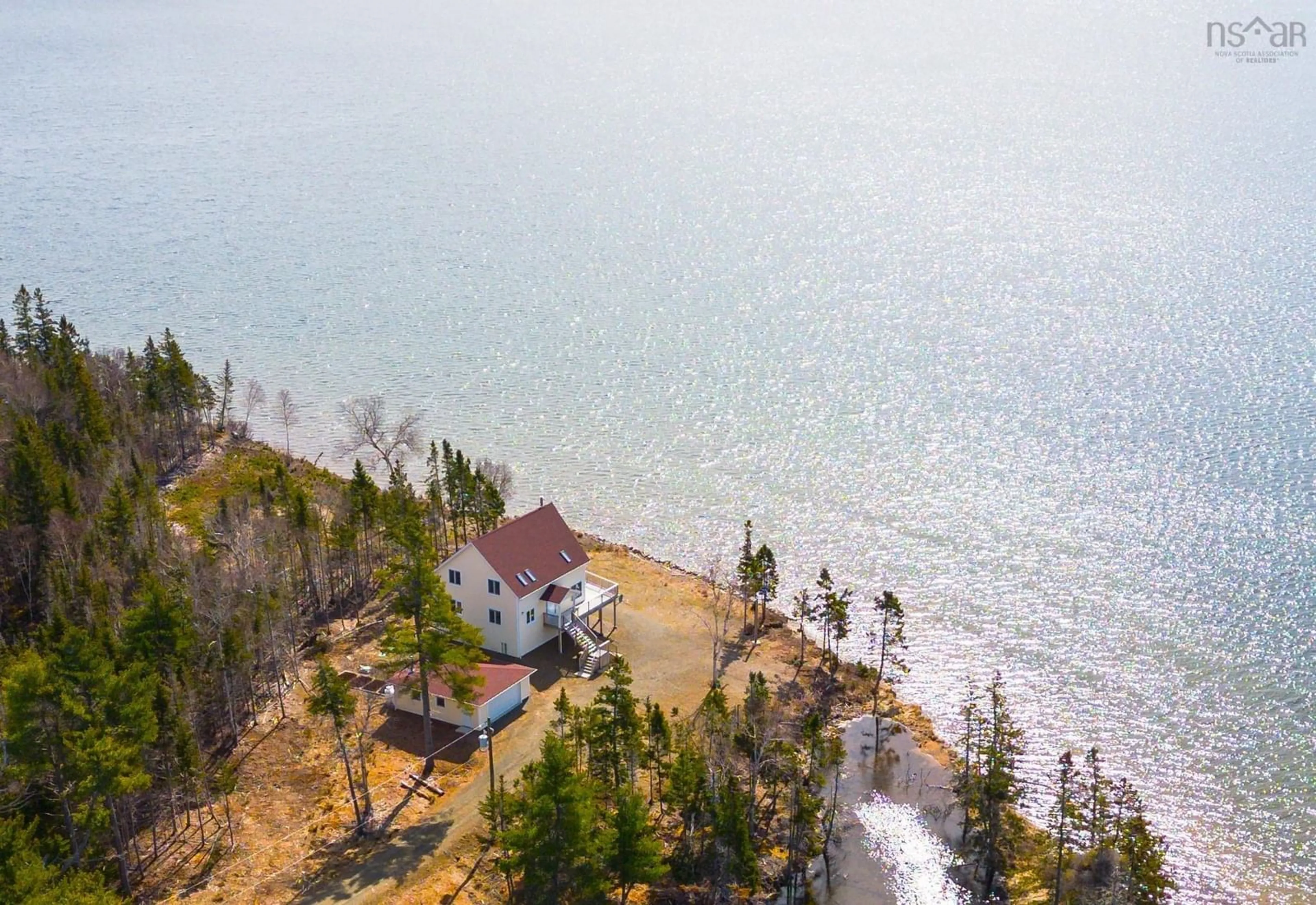 A pic from outside/outdoor area/front of a property/back of a property/a pic from drone, water/lake/river/ocean view for 234 Redbird Dr, Malagawatch Nova Scotia B0E 2Y0