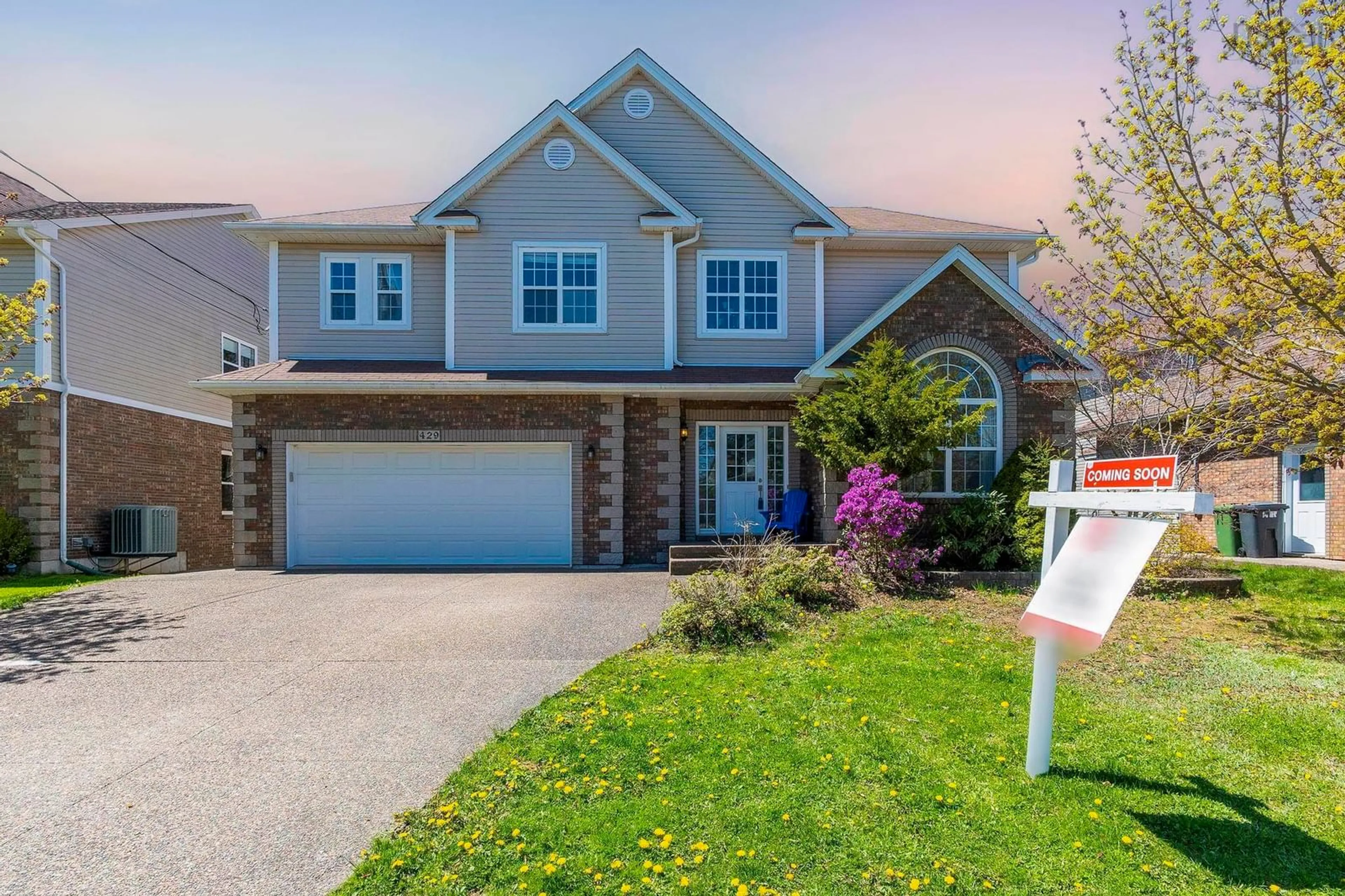 Home with vinyl exterior material, street for 429 Southgate Dr, Bedford Nova Scotia B4A 0B9