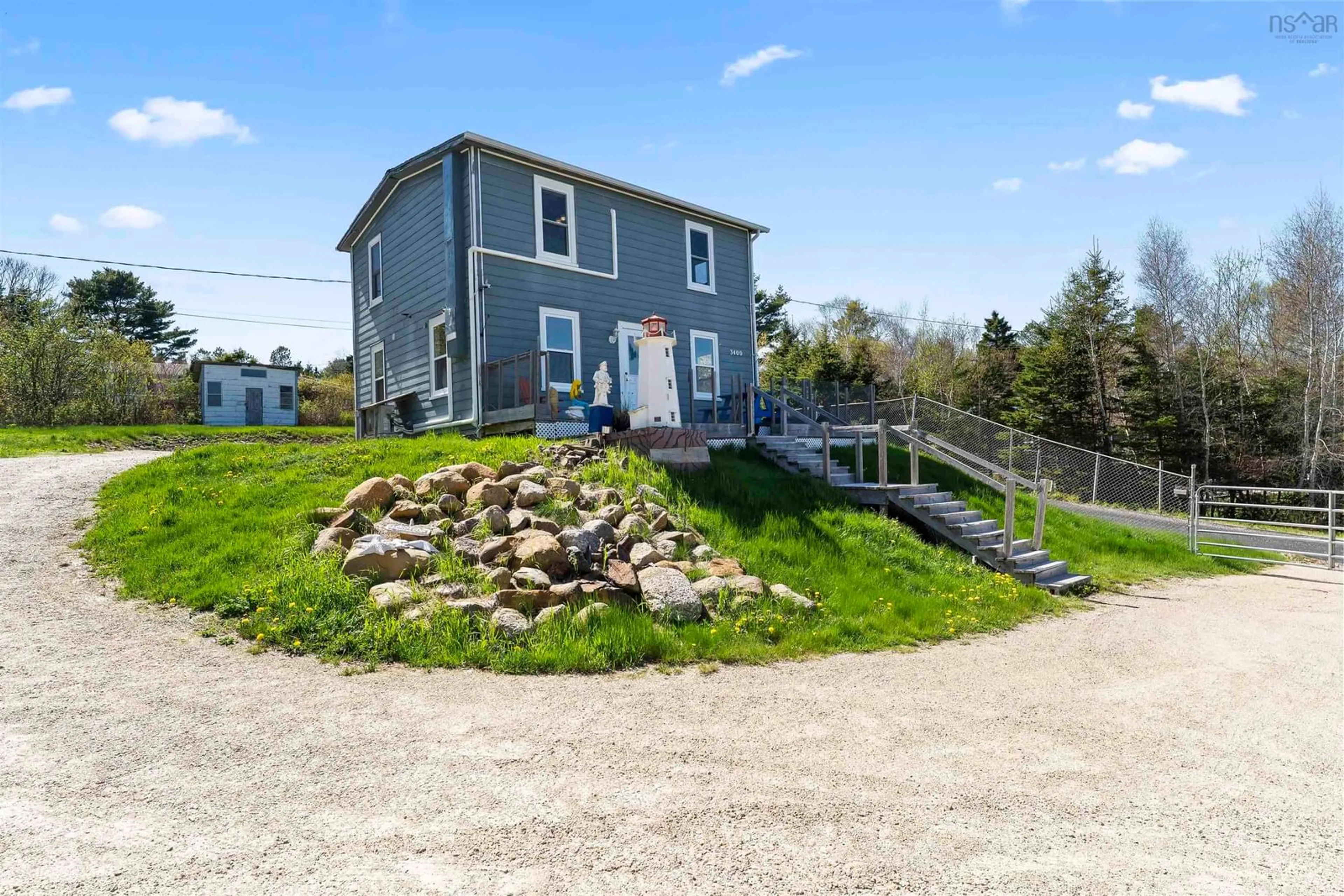 A pic from outside/outdoor area/front of a property/back of a property/a pic from drone, street for 3400 Highway 3, East Chester Nova Scotia B0J 1J0