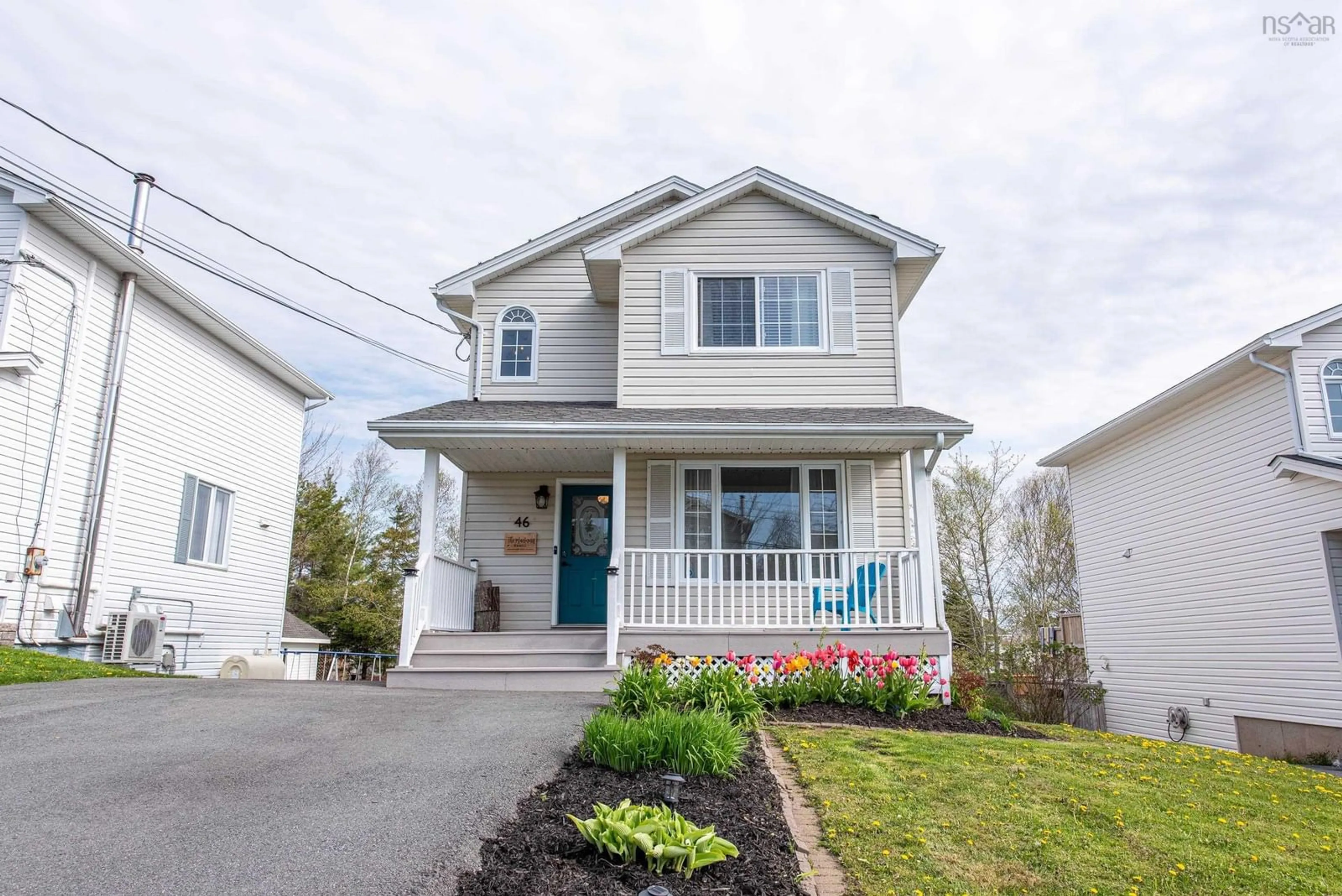 Home with vinyl exterior material, street for 46 Cassandra Dr, Dartmouth Nova Scotia B2W 6H5