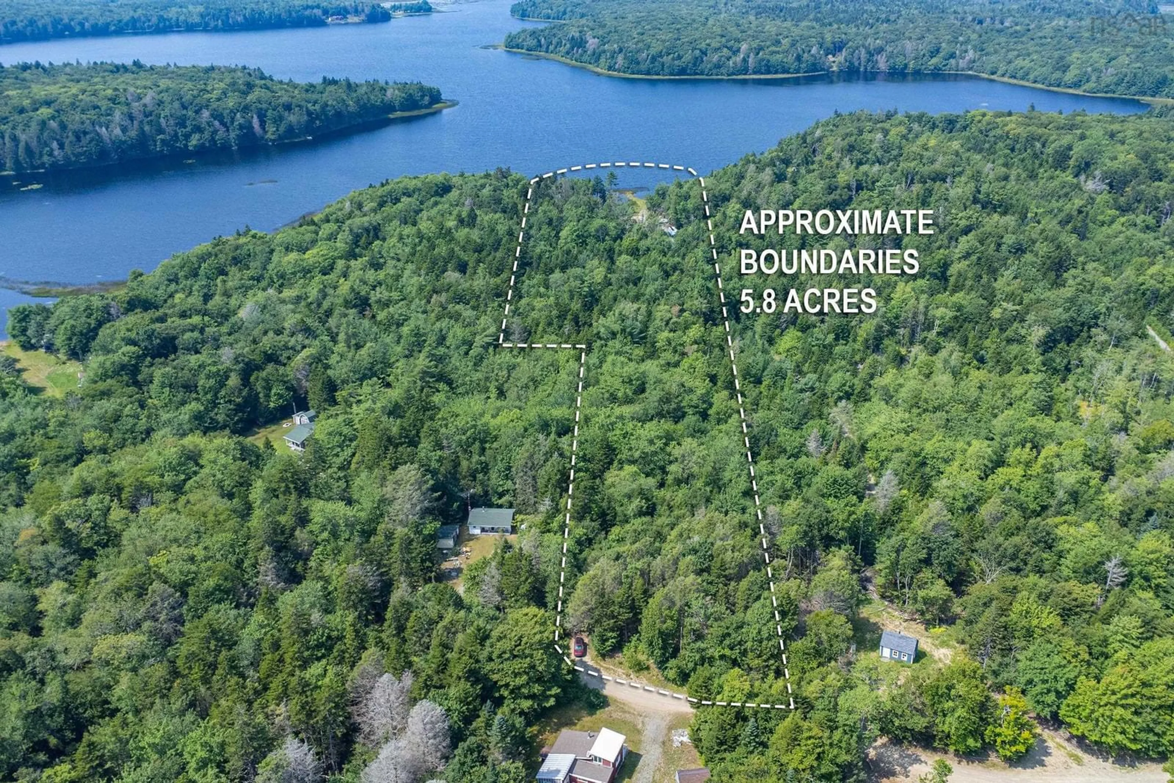 A pic from outside/outdoor area/front of a property/back of a property/a pic from drone, water/lake/river/ocean view for 49 Chemin Des Petites Cabanes Rd, Concession Nova Scotia B0W 1M0