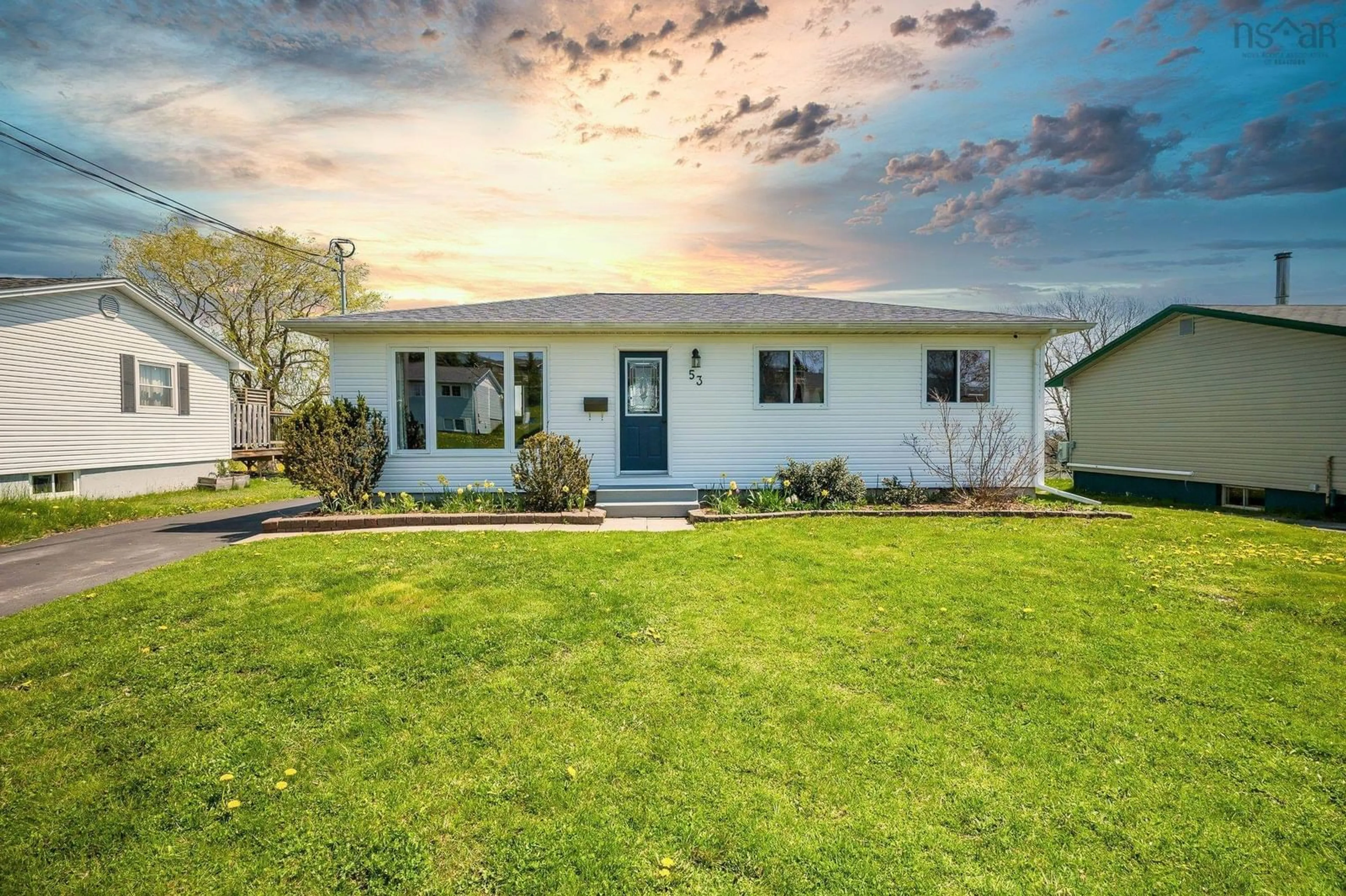 Home with vinyl exterior material, street for 53 Elm St, Cole Harbour Nova Scotia B2W 2K4