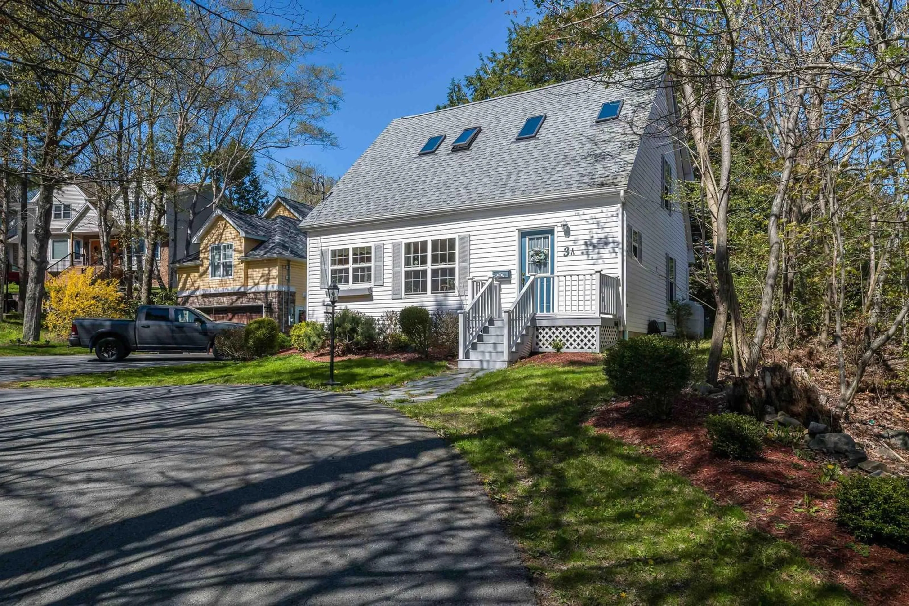 Home with vinyl exterior material, street for 3A Dakin Dr, Halifax Nova Scotia B3M 2C9