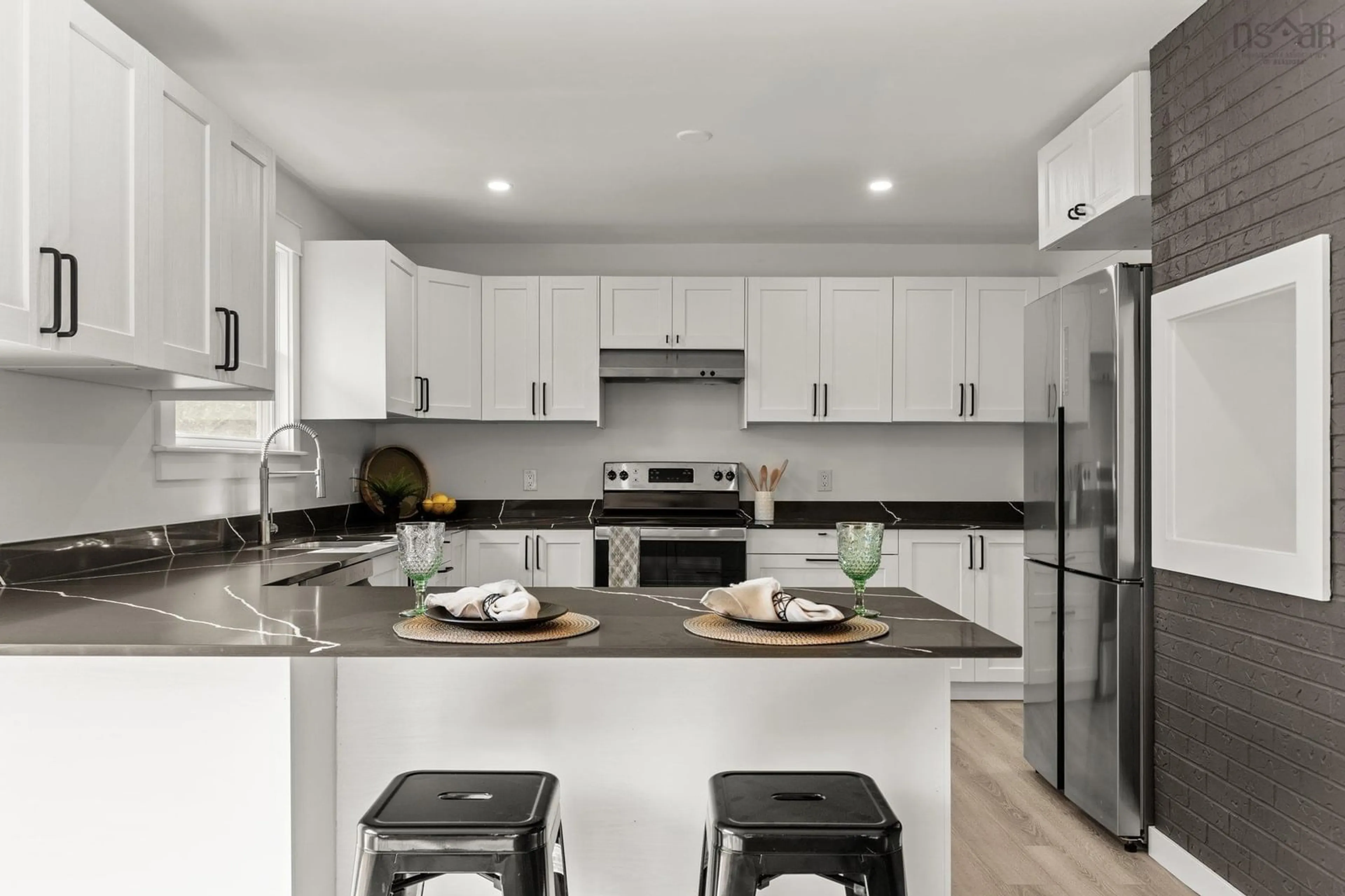 Open concept kitchen, ceramic/tile floor for 1510 Riverside Dr, Lower Sackville Nova Scotia B4C 2Y8