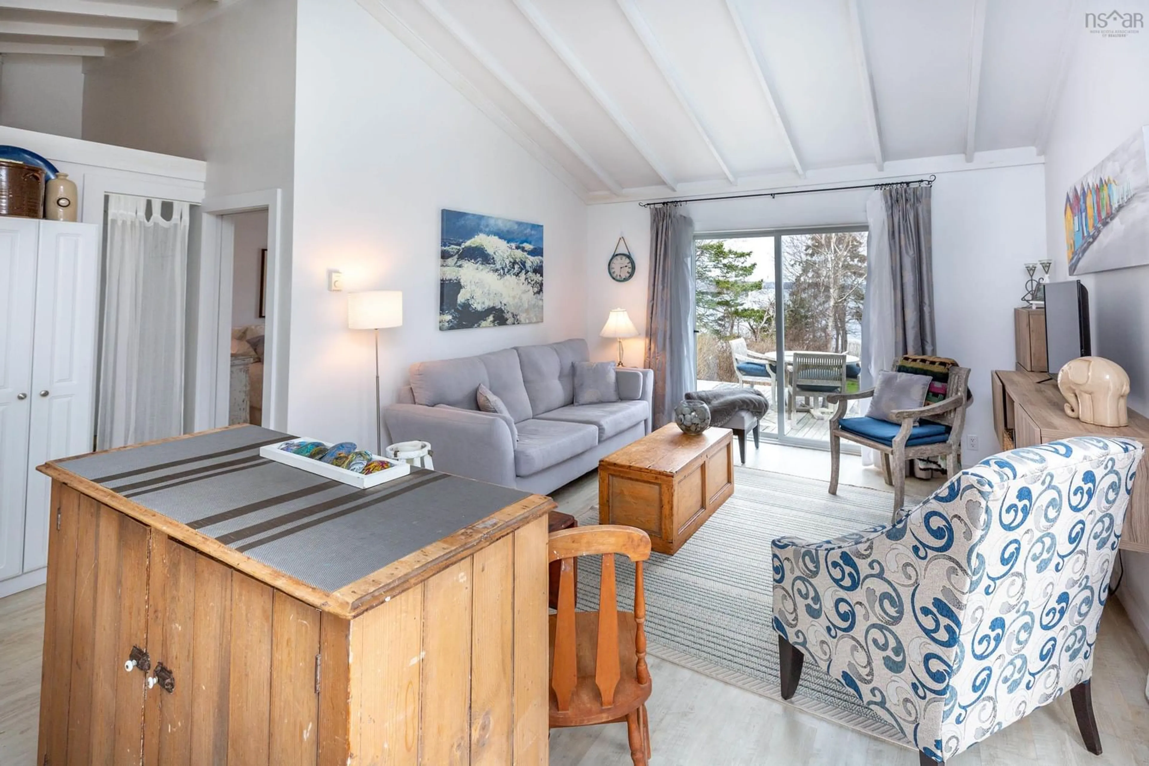 Living room with furniture, unknown for 121 Carters Beach Rd, Port Mouton Nova Scotia B0T 1T0