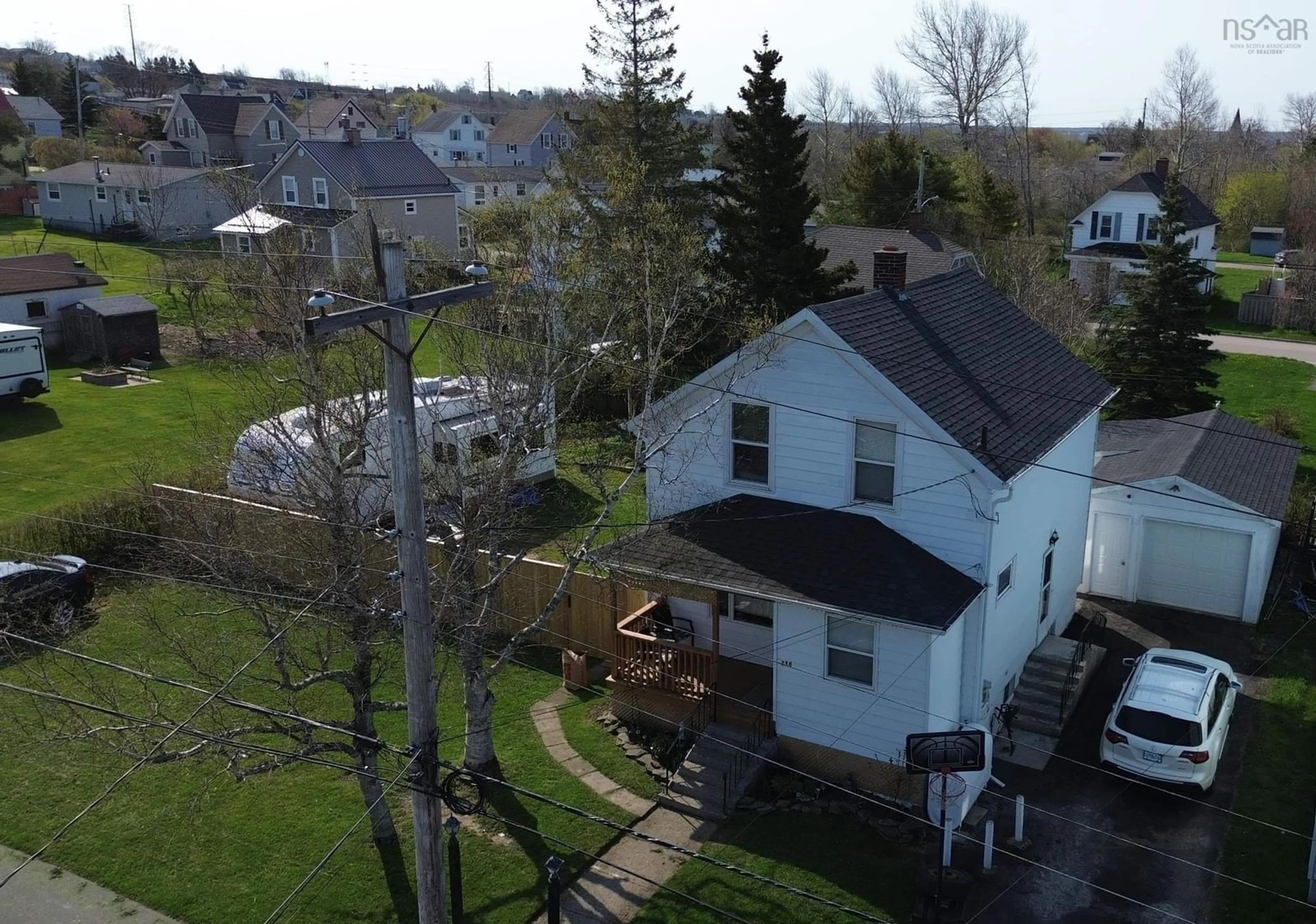 A pic from outside/outdoor area/front of a property/back of a property/a pic from drone, street for 130 Broadway Street, Sydney Nova Scotia B1N 2Y8
