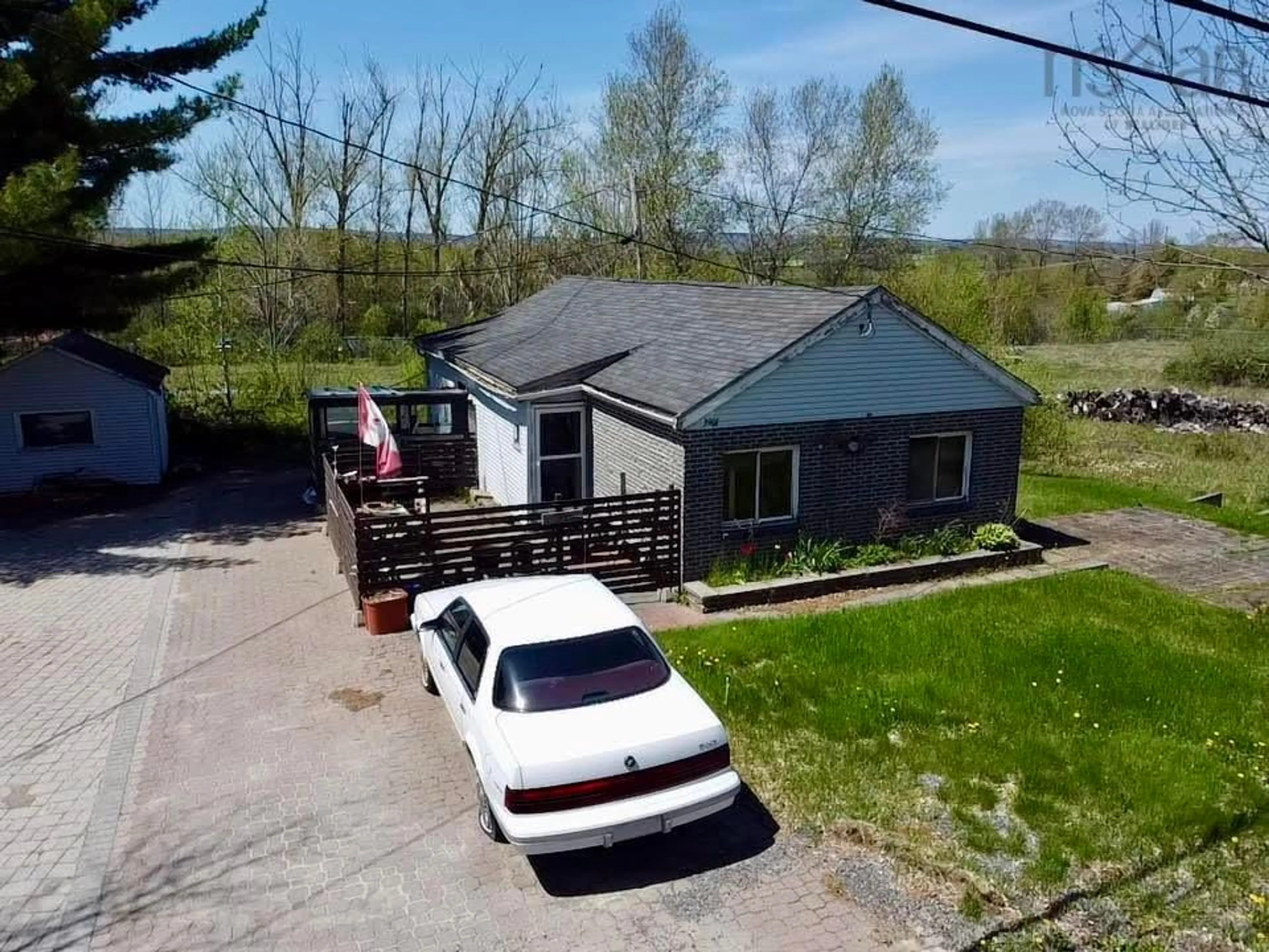 A pic from outside/outdoor area/front of a property/back of a property/a pic from drone, street for 3901 Highway 14, Windsor Forks Nova Scotia B0N 2T0