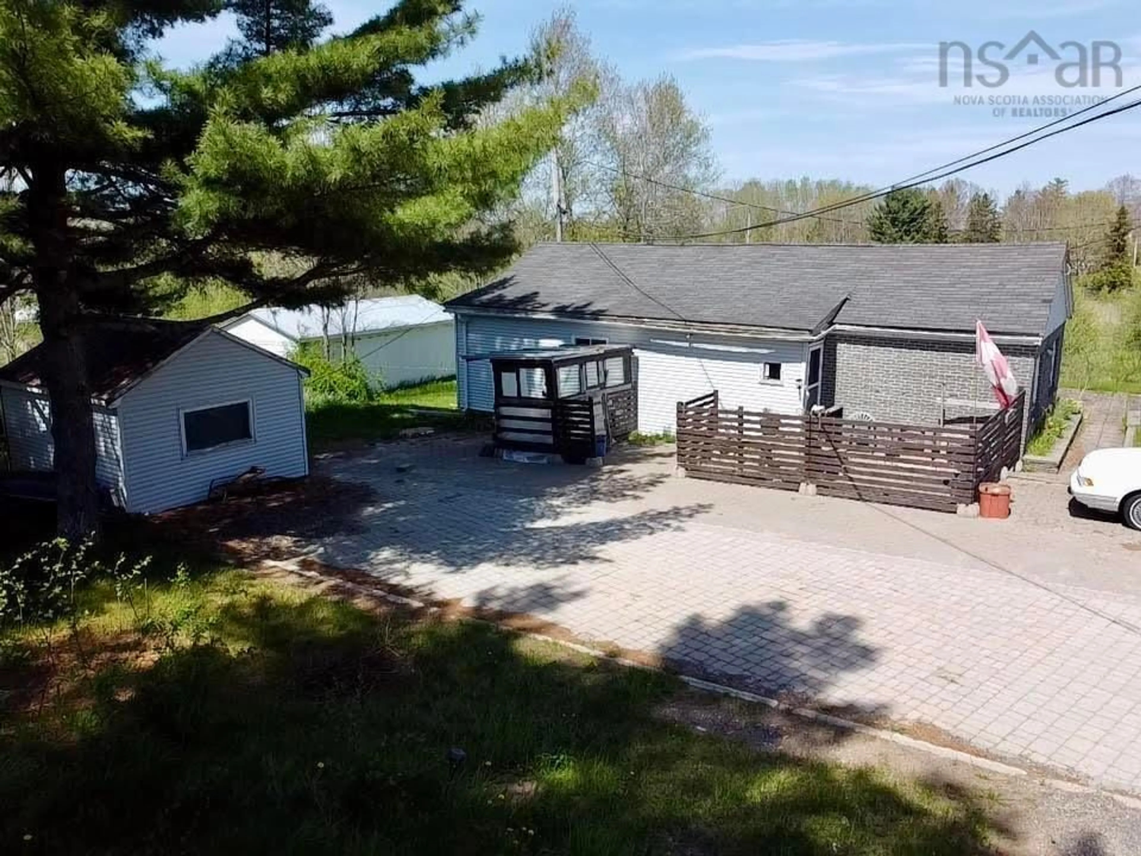 A pic from outside/outdoor area/front of a property/back of a property/a pic from drone, street for 3901 Highway 14, Windsor Forks Nova Scotia B0N 2T0