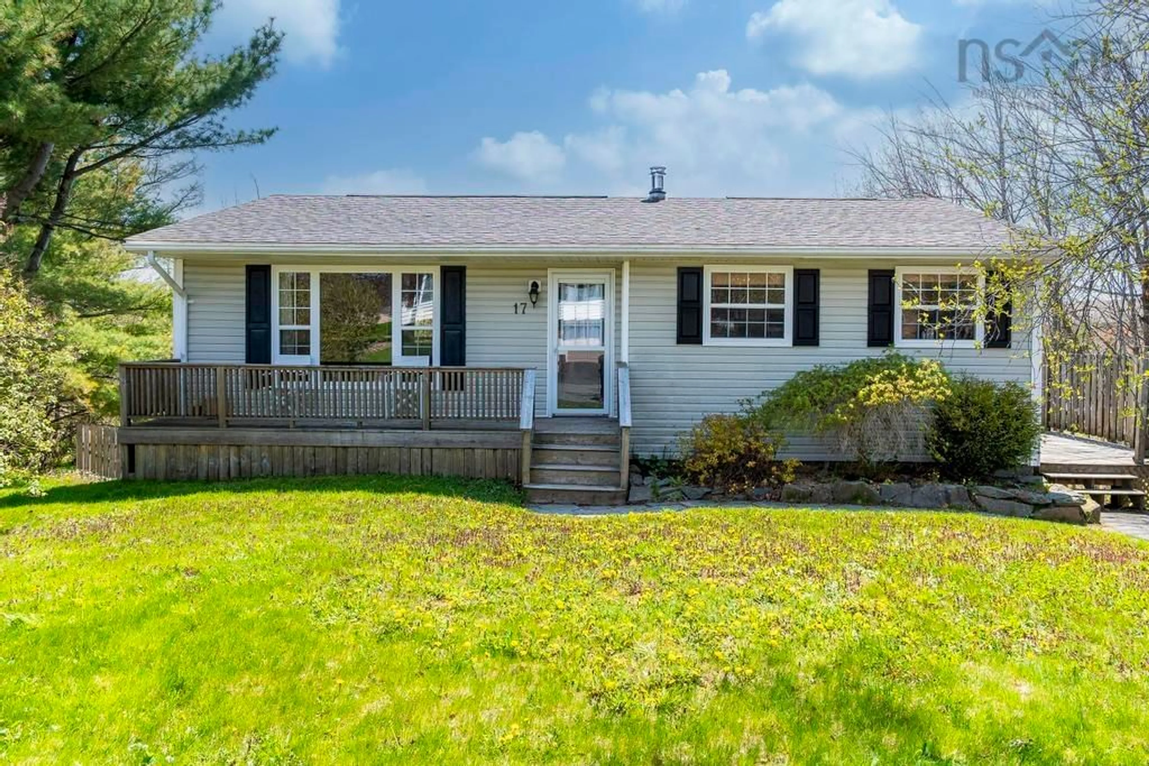 Home with vinyl exterior material, street for 17 Kings Rd, Lower Sackville Nova Scotia B4C 3J5