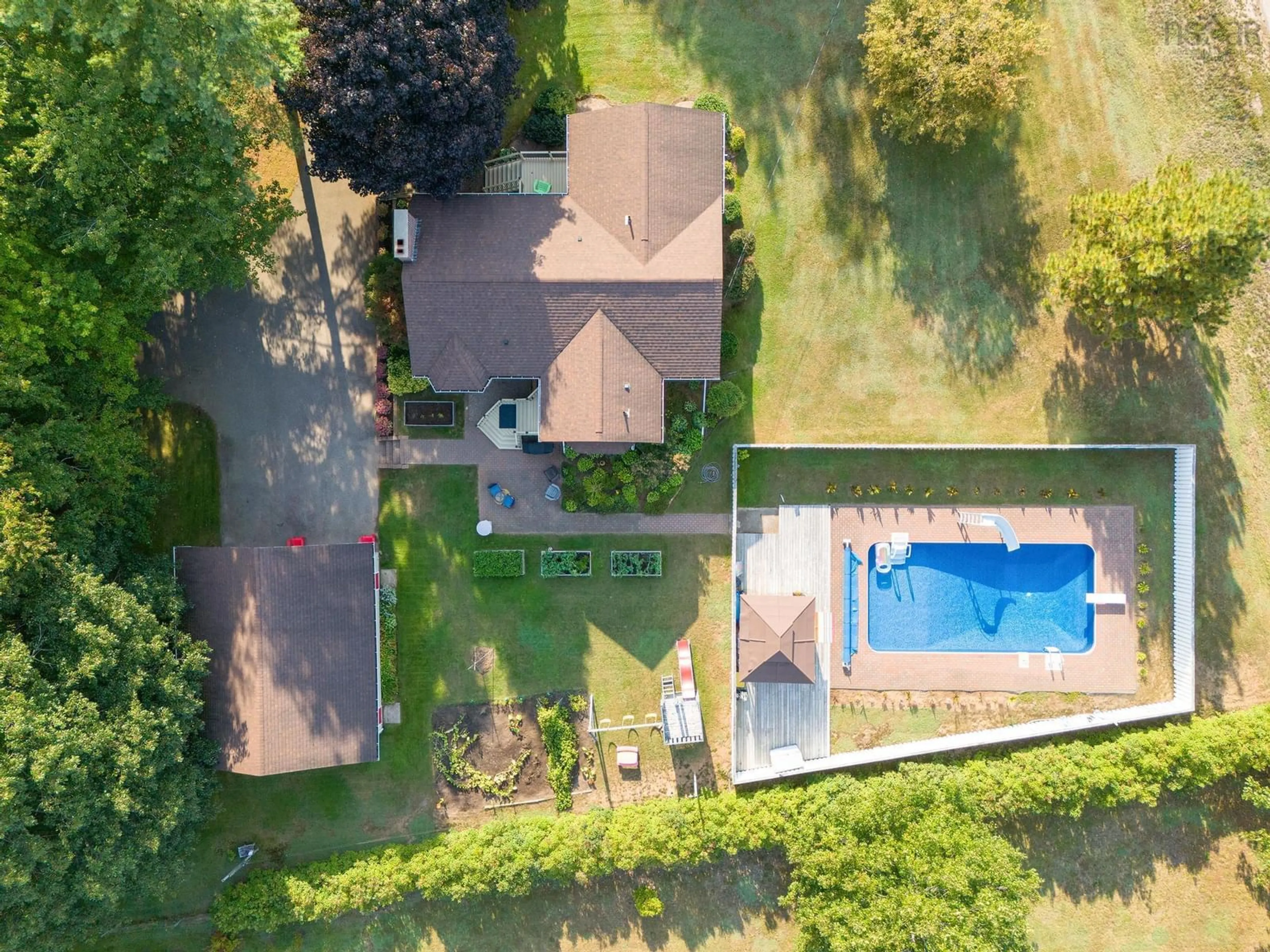 A pic from outside/outdoor area/front of a property/back of a property/a pic from drone, water/lake/river/ocean view for 99 Krista Dr, Wilmot Nova Scotia B0P 1W0