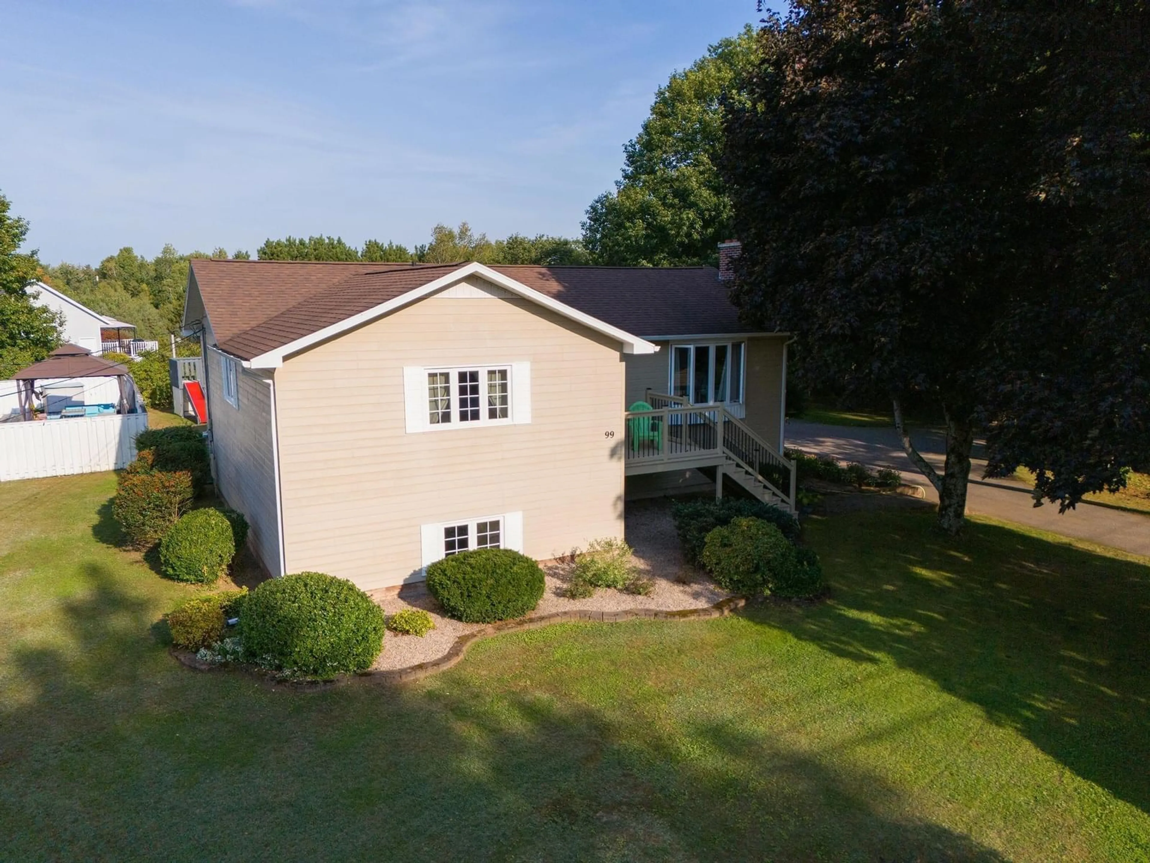 A pic from outside/outdoor area/front of a property/back of a property/a pic from drone, water/lake/river/ocean view for 99 Krista Dr, Wilmot Nova Scotia B0P 1W0