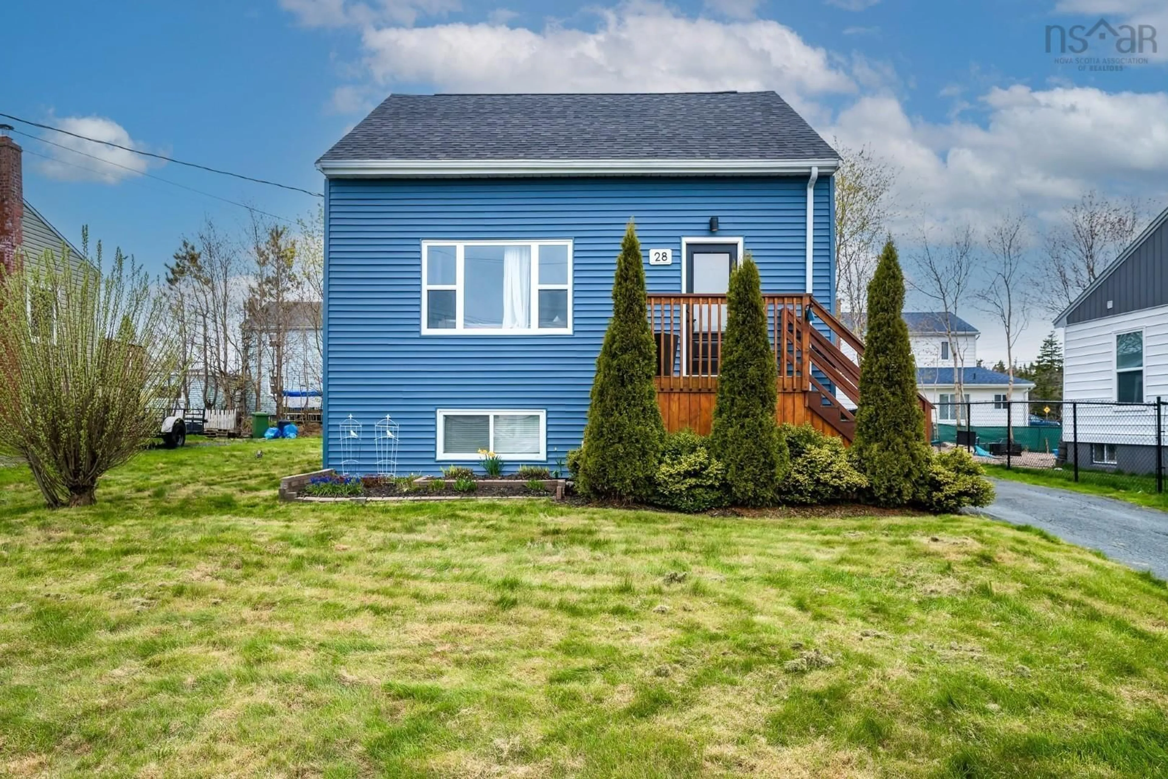 Home with vinyl exterior material, street for 28 Guildwood Cres, Halifax Nova Scotia B4C 2Z2