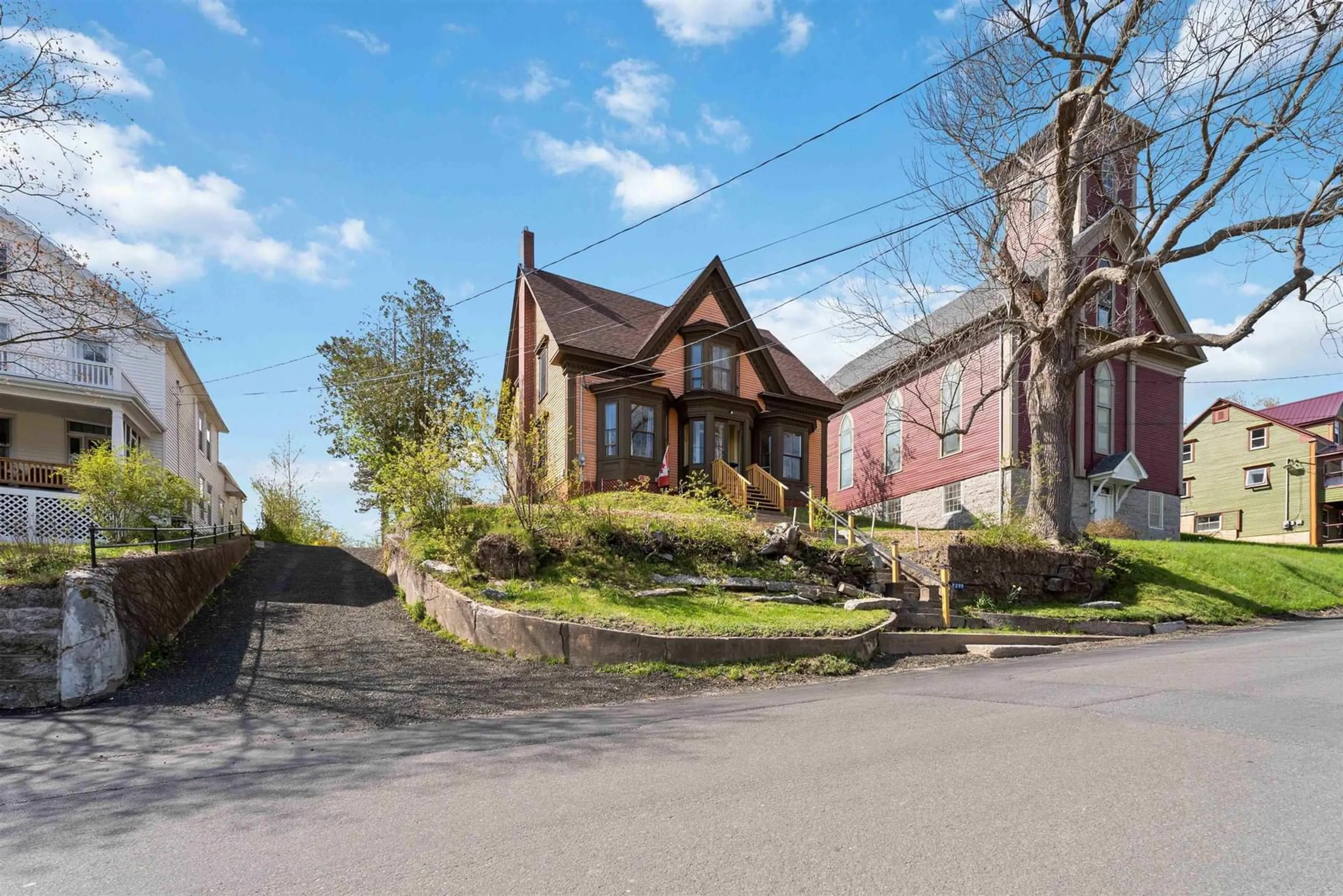 A pic from outside/outdoor area/front of a property/back of a property/a pic from drone, street for 1899 Clementsvale Rd, Bear River Nova Scotia B0S 1B0