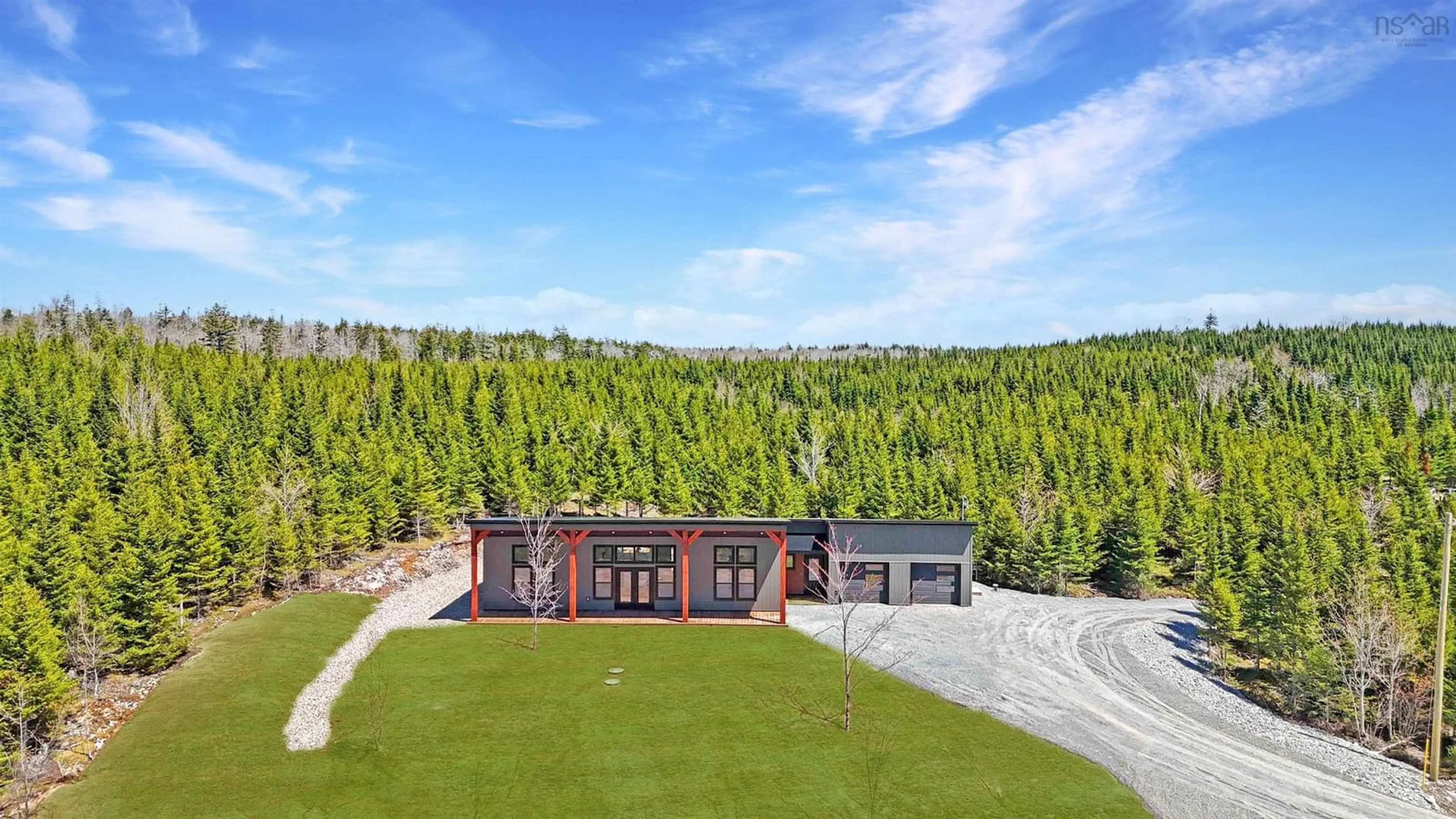 A pic from outside/outdoor area/front of a property/back of a property/a pic from drone, forest/trees view for 49 Avery Lane, Mount Uniacke Nova Scotia B0N 1Z0