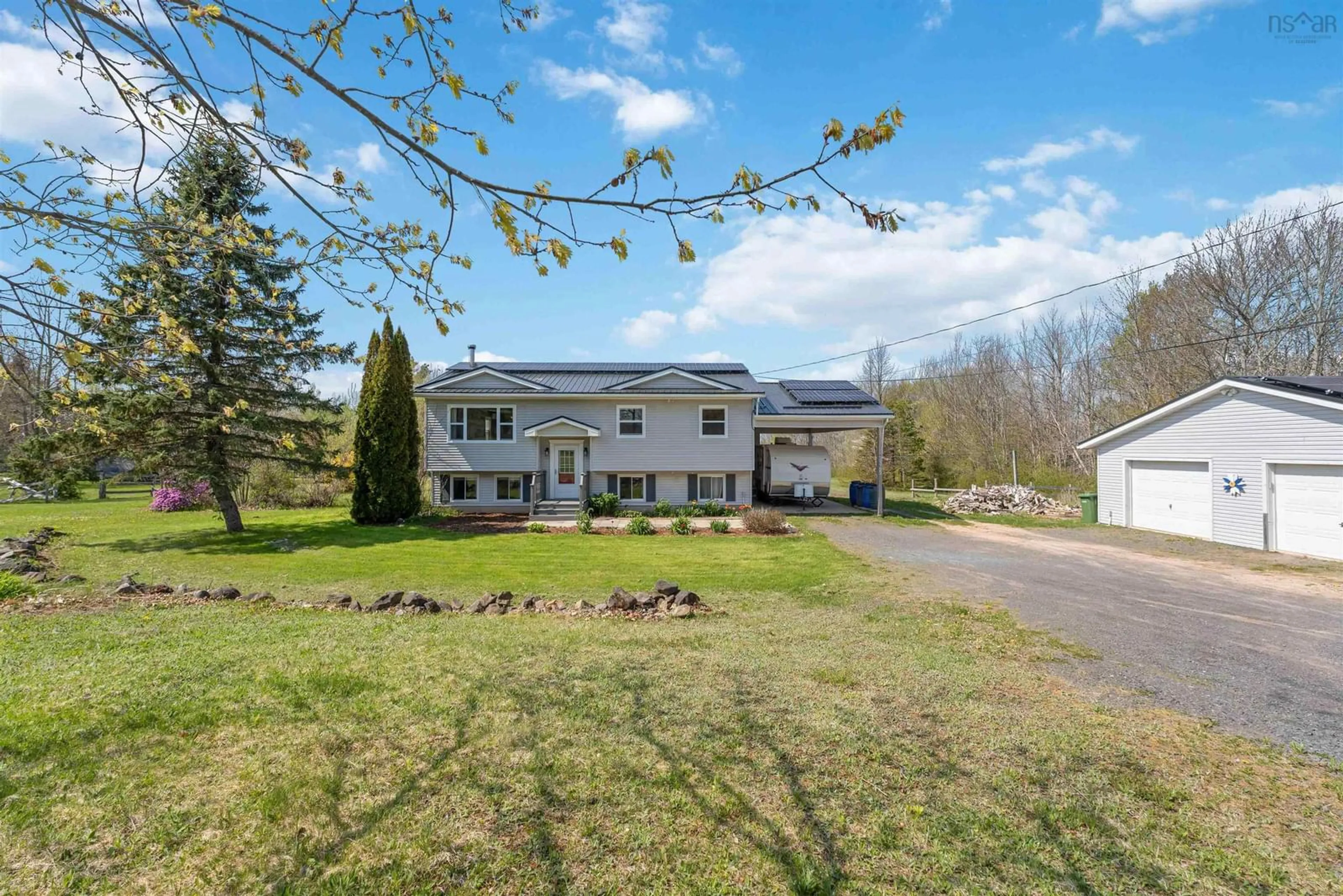 A pic from outside/outdoor area/front of a property/back of a property/a pic from drone, water/lake/river/ocean view for 2345 Harmony Rd, Aylesford Nova Scotia B0P 1C0