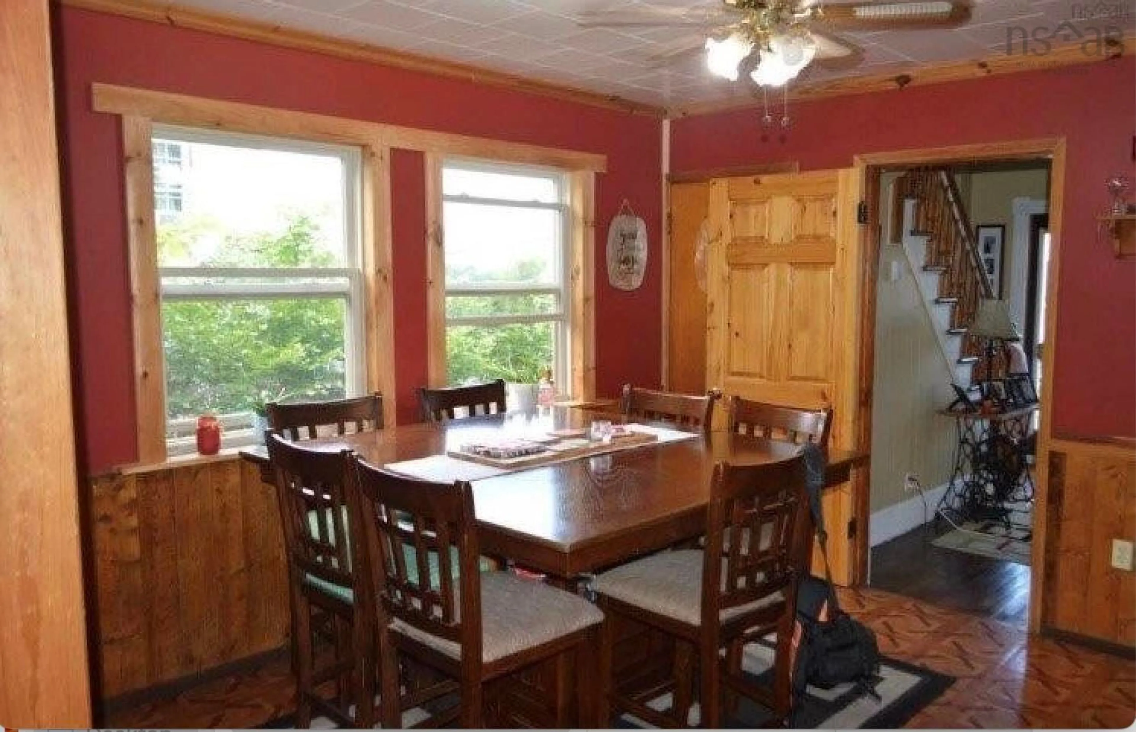 Dining room, wood/laminate floor for 443 Murry St, Mulgrave Nova Scotia B0E 2G0