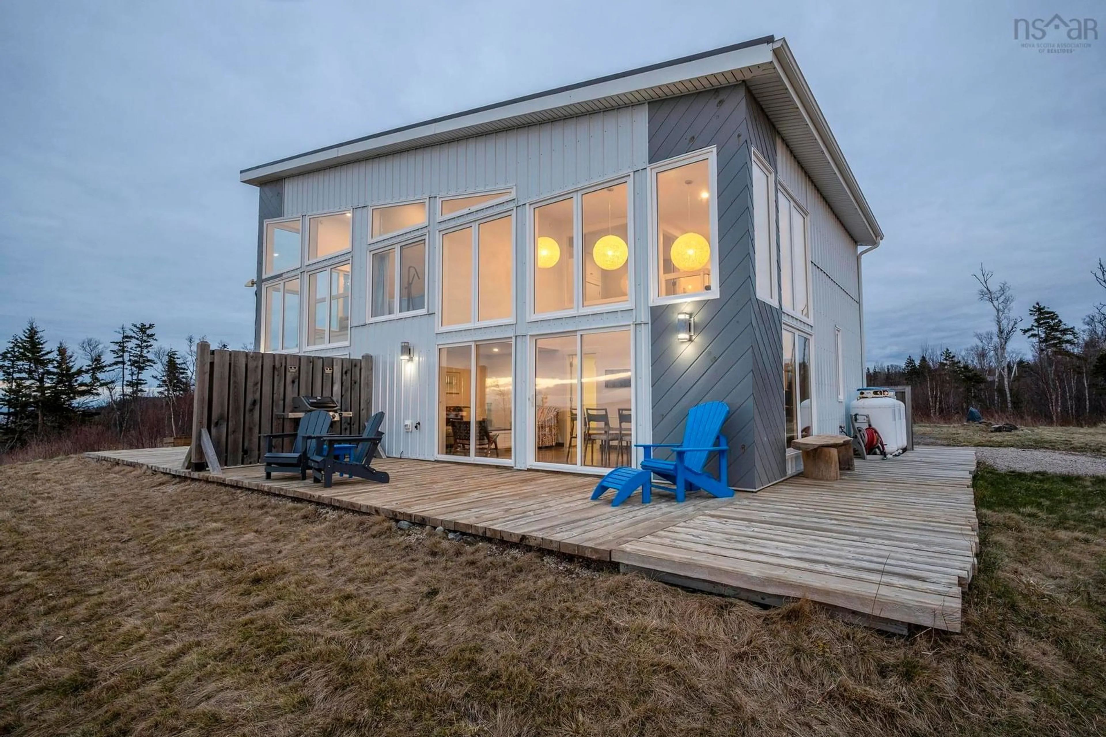 Patio, water/lake/river/ocean view for 83/85 Russia Rd, Harbourville Nova Scotia B0P 1E0