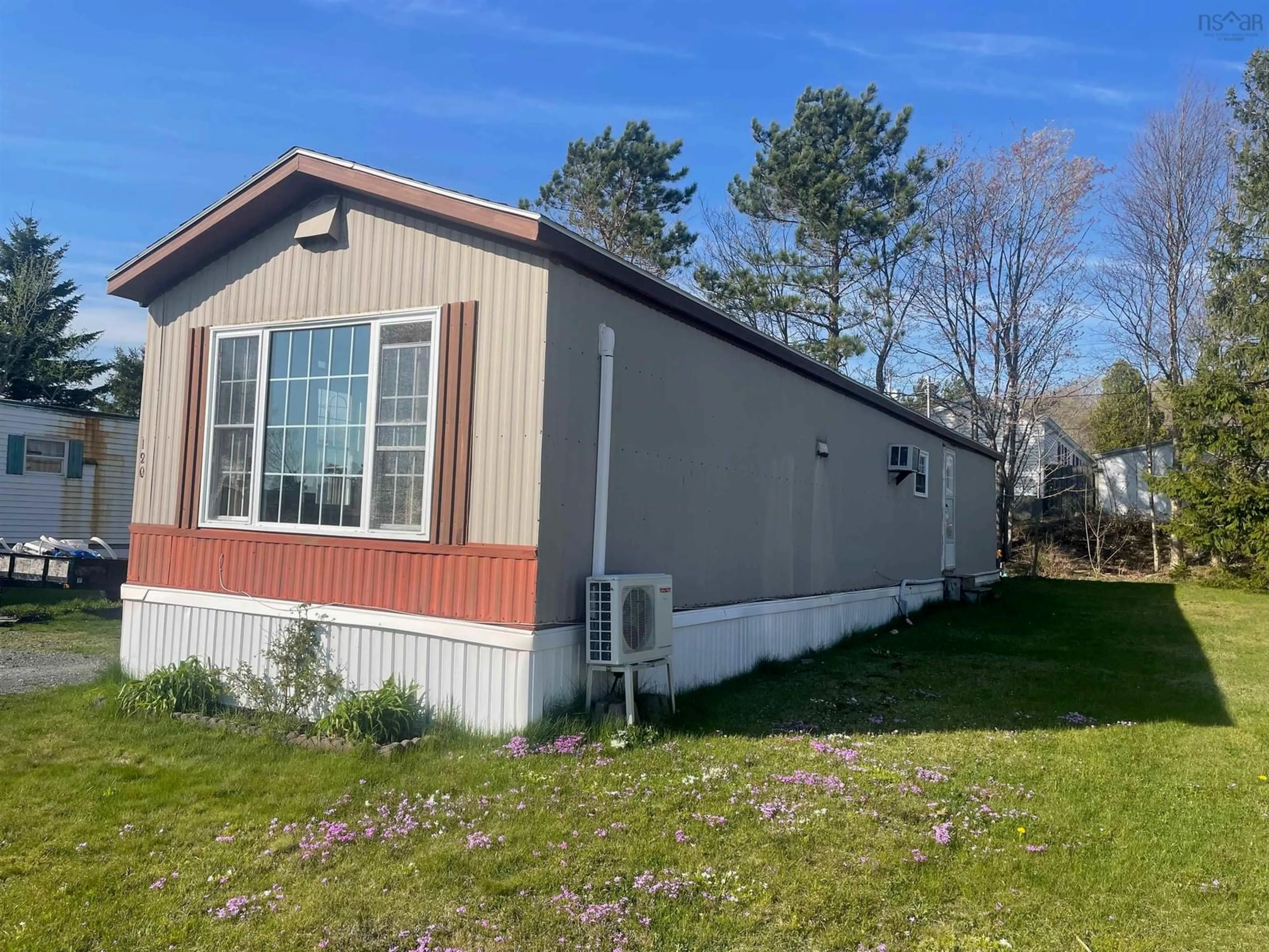 Home with vinyl exterior material, street for 120 Second Street, Howie Centre Nova Scotia B1L 1C9