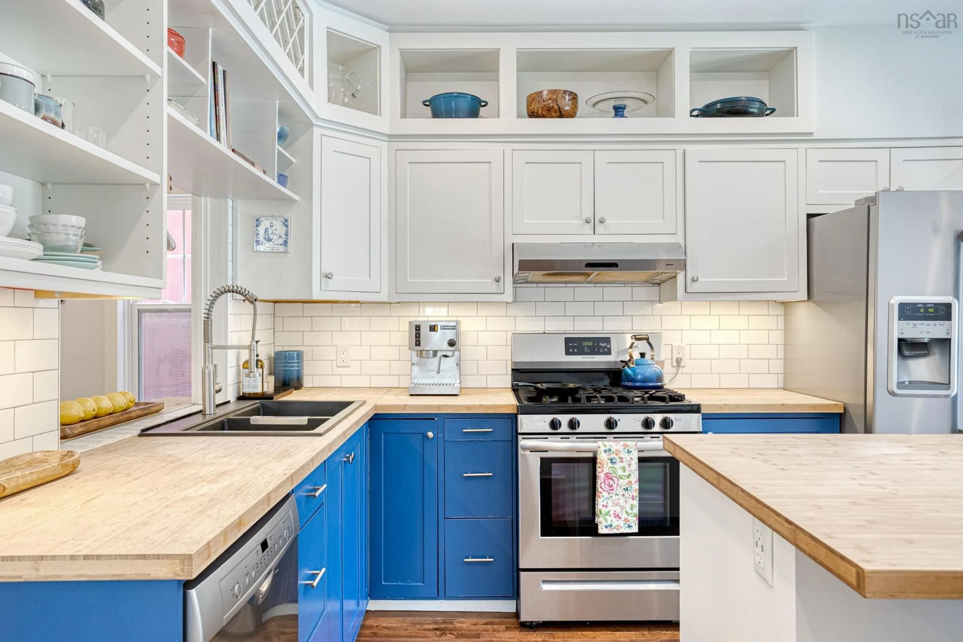 Contemporary kitchen, ceramic/tile floor for 2533 Beech Streets, Halifax Nova Scotia B3L 2X9