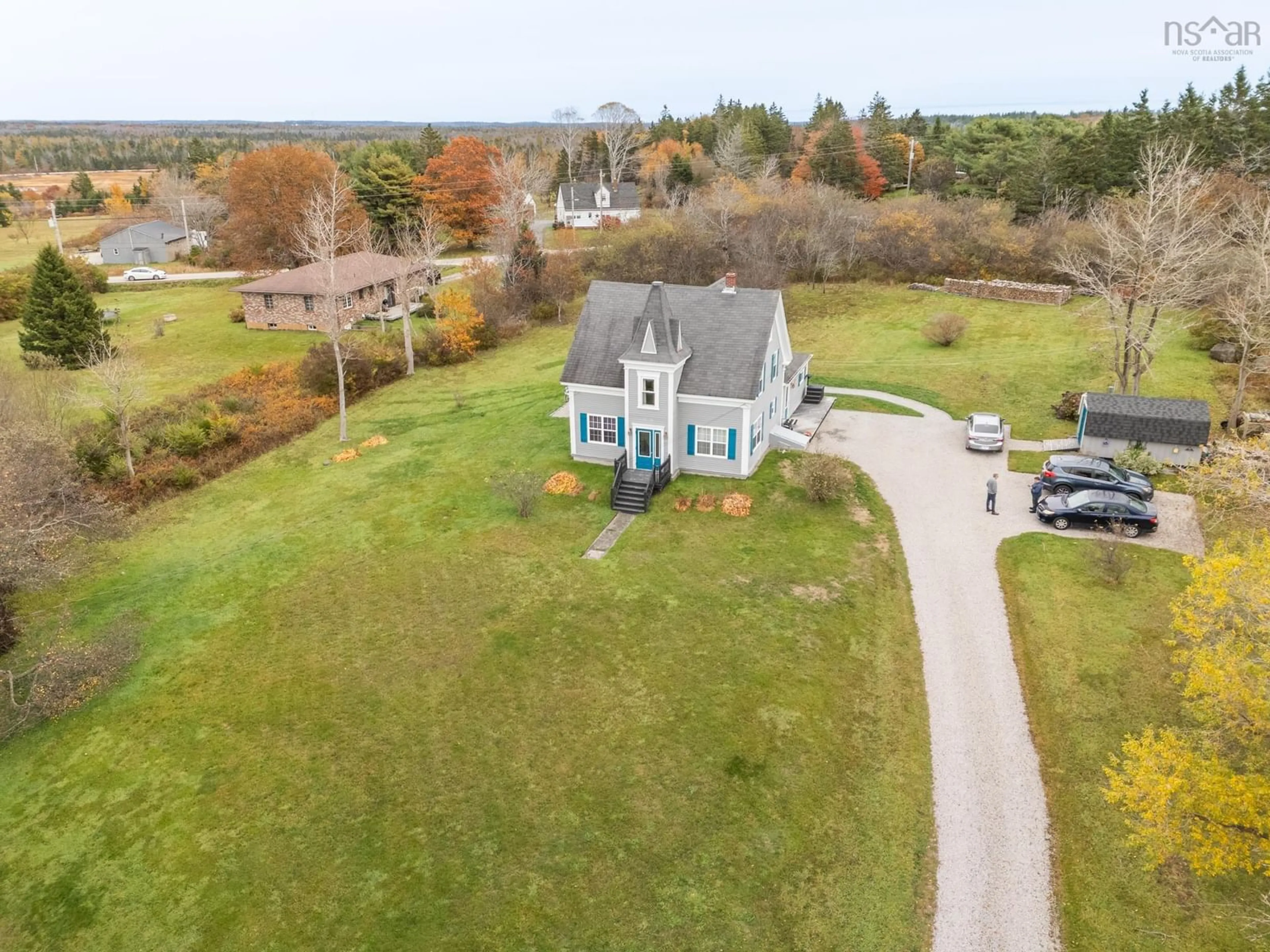 A pic from outside/outdoor area/front of a property/back of a property/a pic from drone, street for 35 Chemin Tour Des Buttes, Amiraults Hill Nova Scotia B0W 3M0