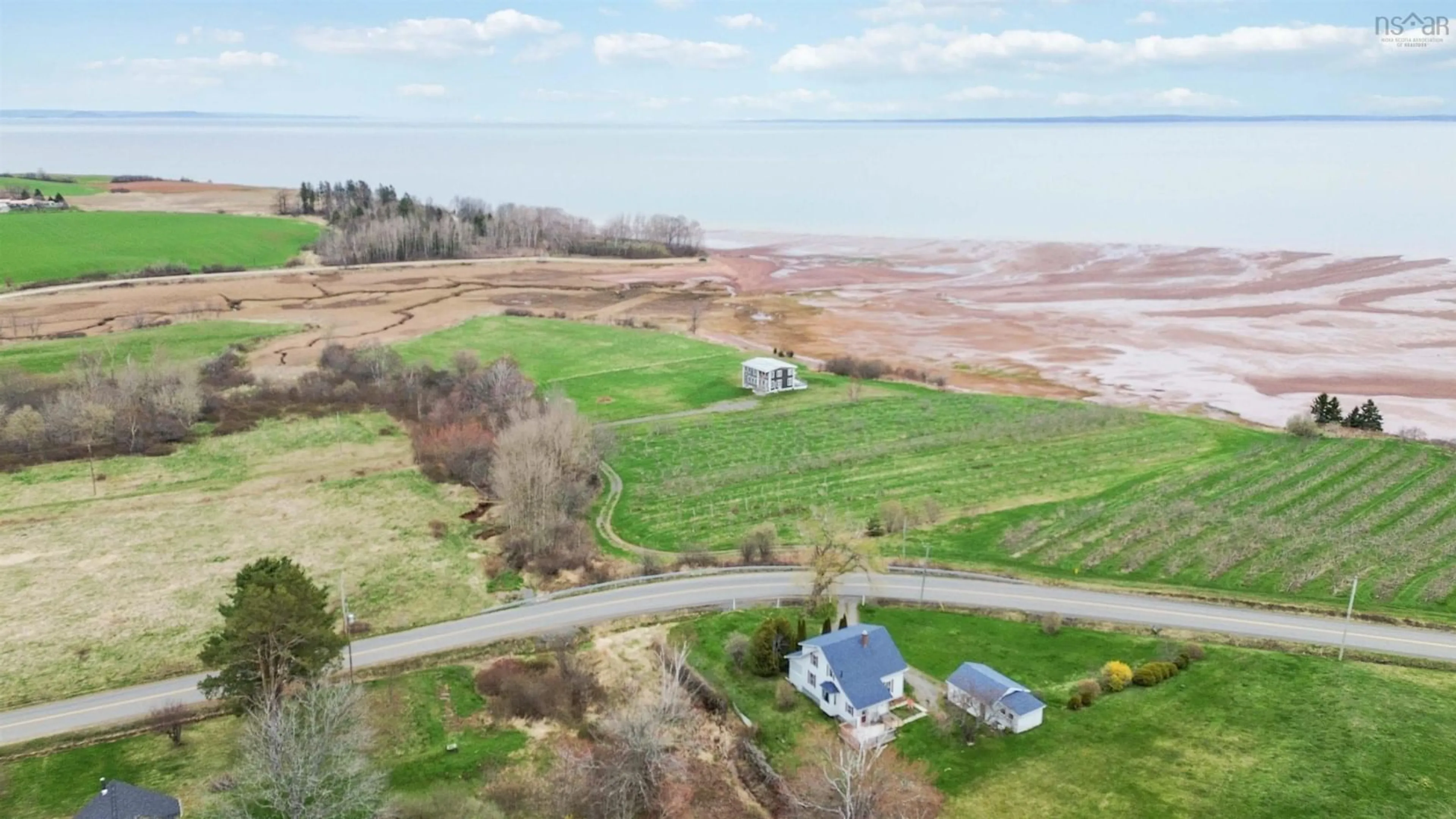 A pic from outside/outdoor area/front of a property/back of a property/a pic from drone, water/lake/river/ocean view for 1663 Pereau Rd, Blomidon Nova Scotia B0P 1H0