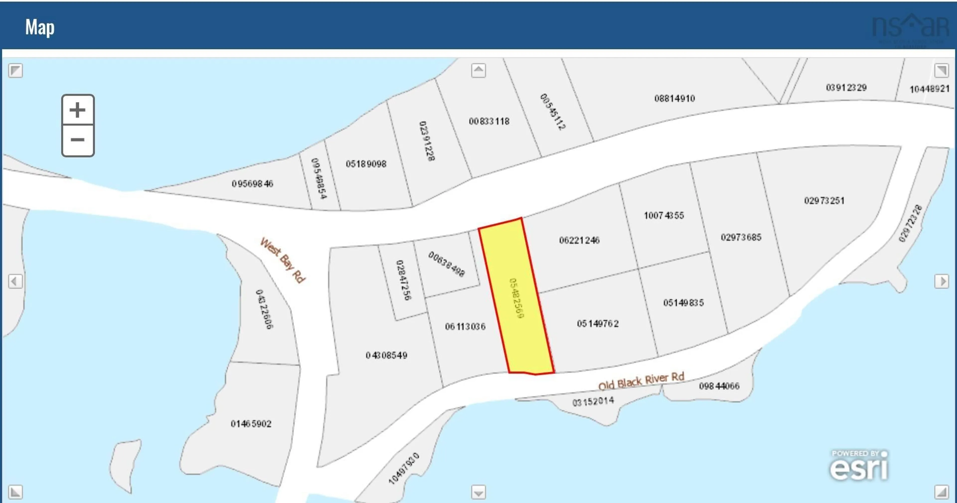 Picture of a map for 2376 West Bay Rd, Dundee Nova Scotia B0E 3K0