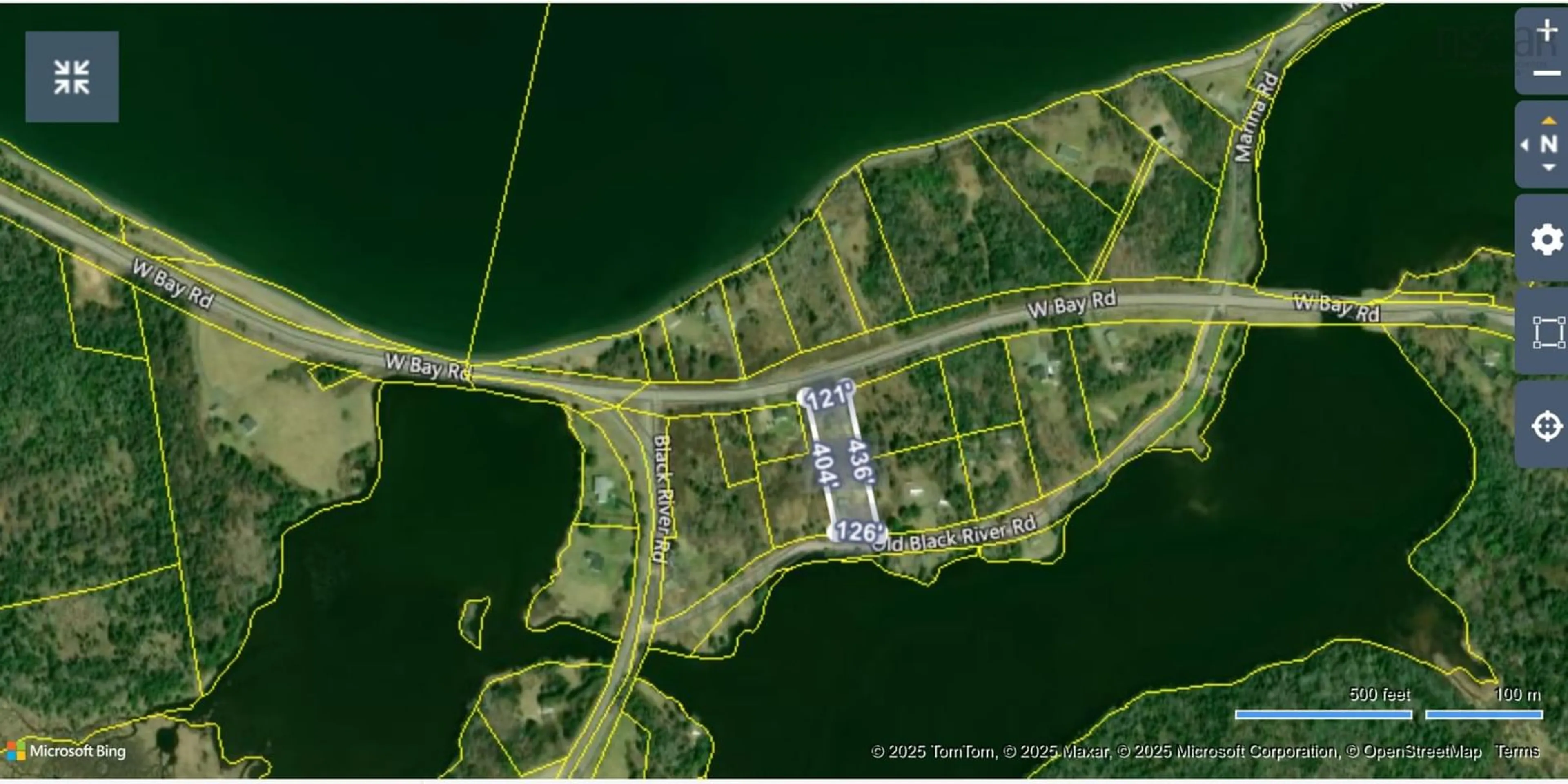 Picture of a map for 2376 West Bay Rd, Dundee Nova Scotia B0E 3K0