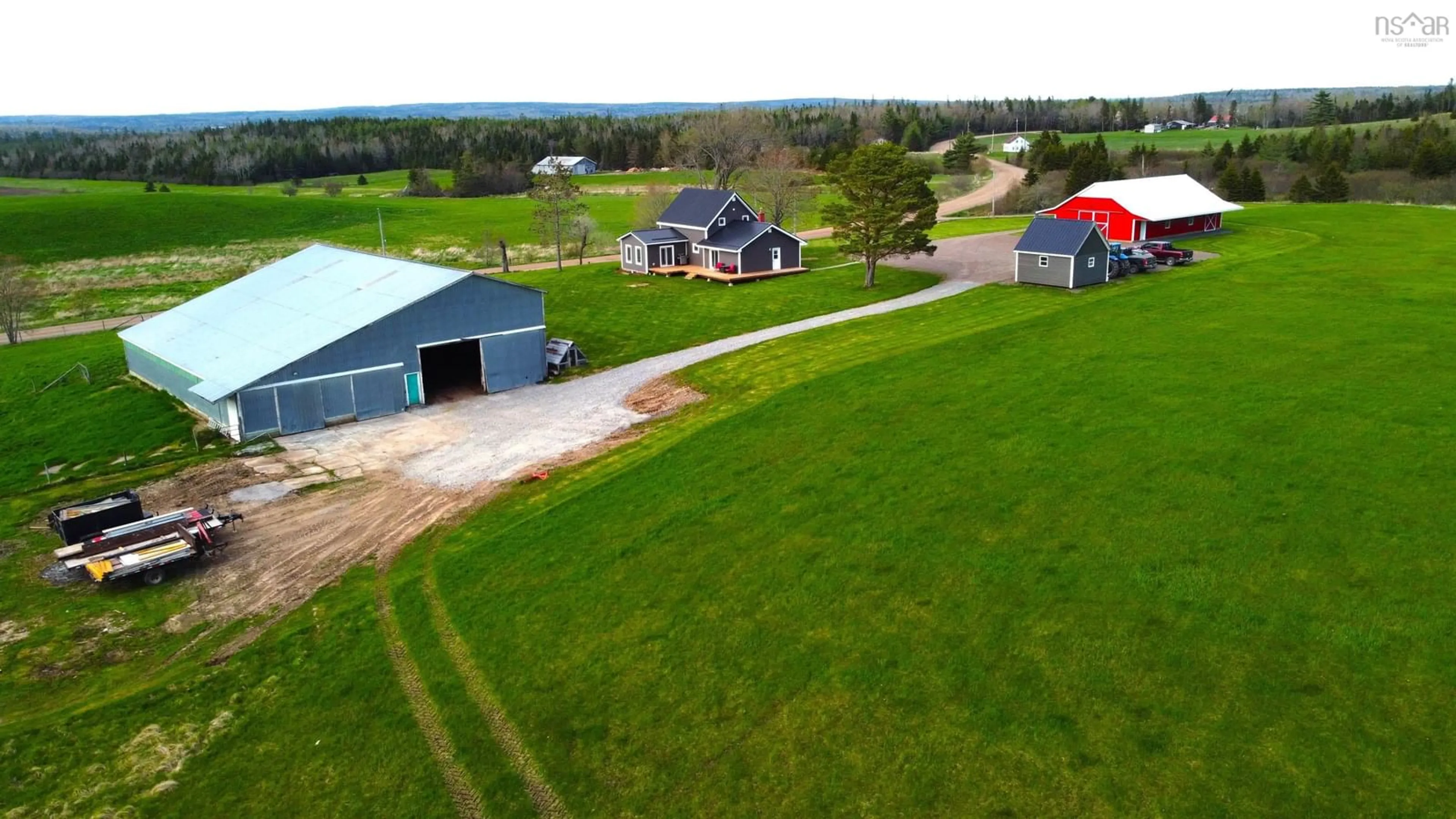 A pic from outside/outdoor area/front of a property/back of a property/a pic from drone, unknown for 2237 Cloverdale Rd, East Stewiacke Nova Scotia B0N 2J0