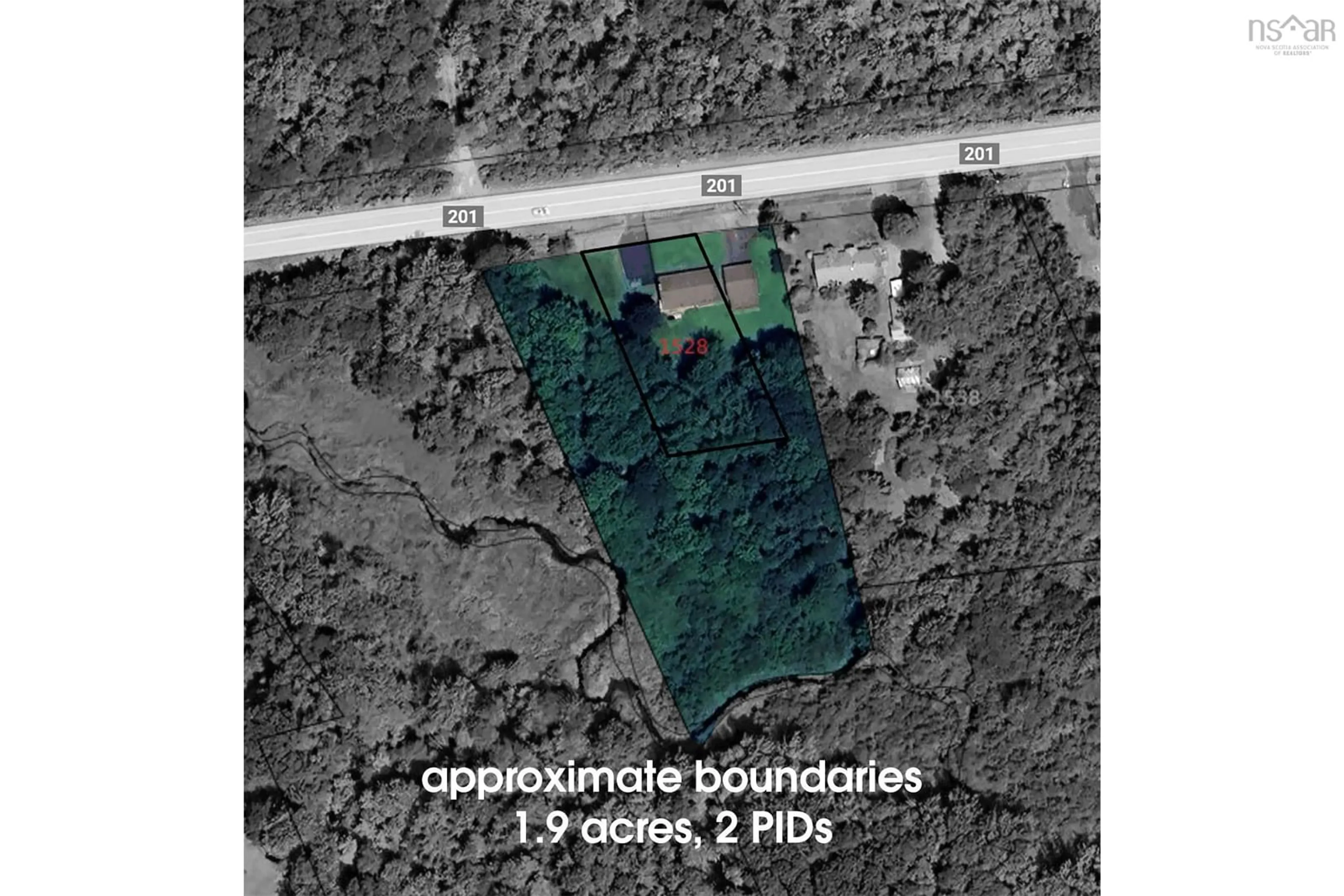 A pic from outside/outdoor area/front of a property/back of a property/a pic from drone, unknown for 1528 Highway 201, South Greenwood Nova Scotia B0P 1R0