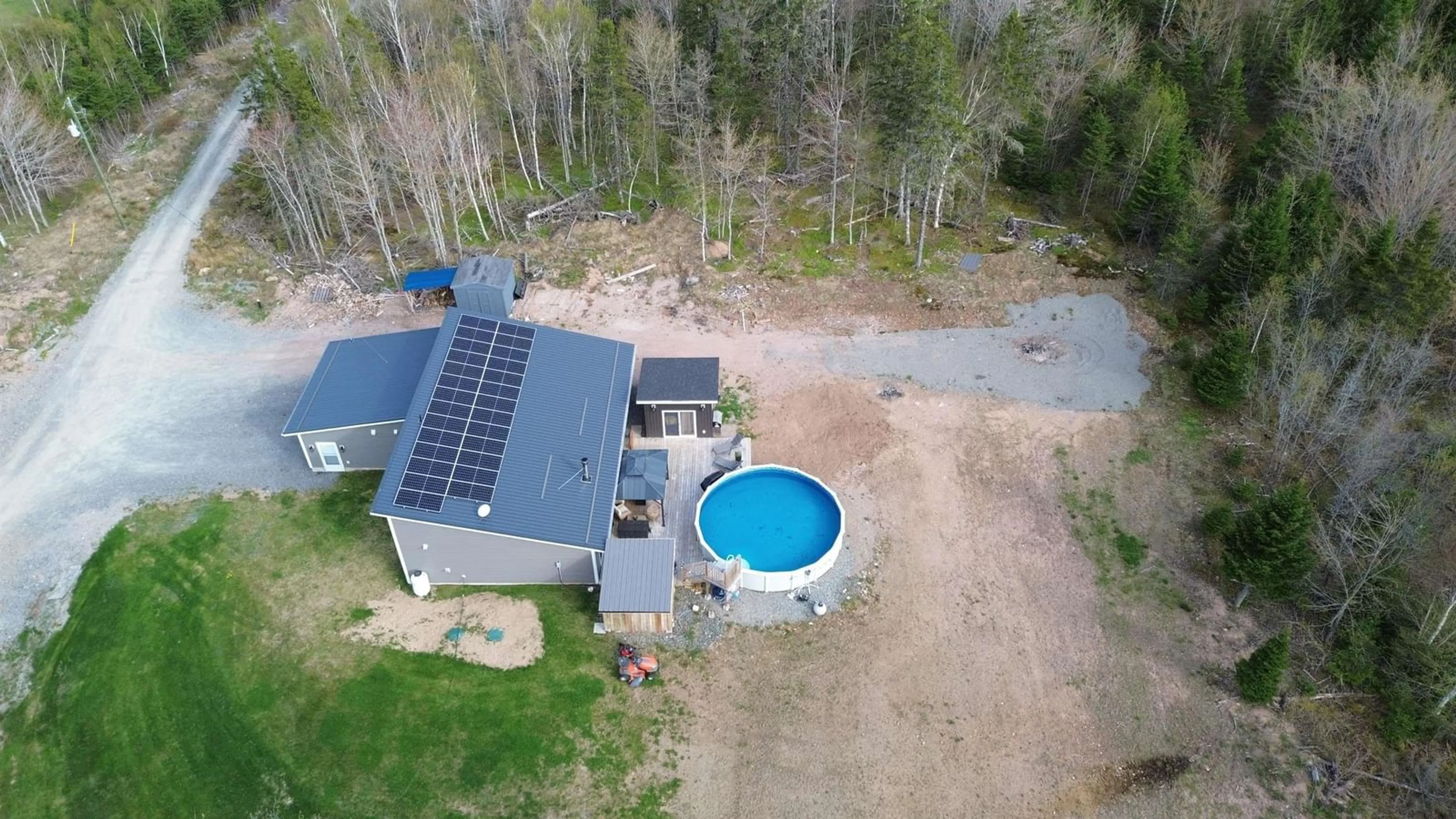 A pic from outside/outdoor area/front of a property/back of a property/a pic from drone, water/lake/river/ocean view for 152 Beaton Rd, Coxheath Nova Scotia B1L 1A9