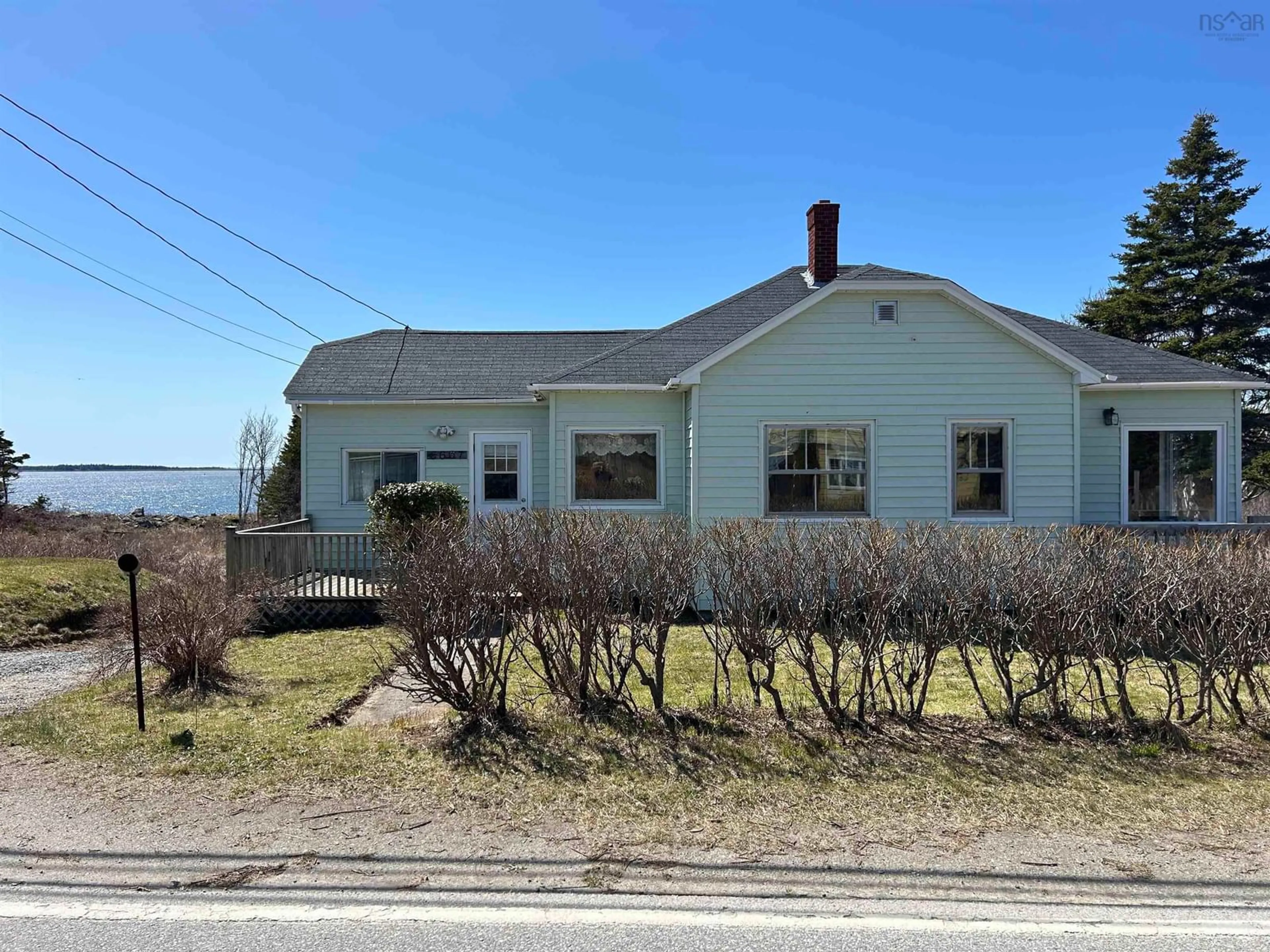 A pic from outside/outdoor area/front of a property/back of a property/a pic from drone, building for 6667 Highway 3, Lower Woods Harbour Nova Scotia B0W 1G0