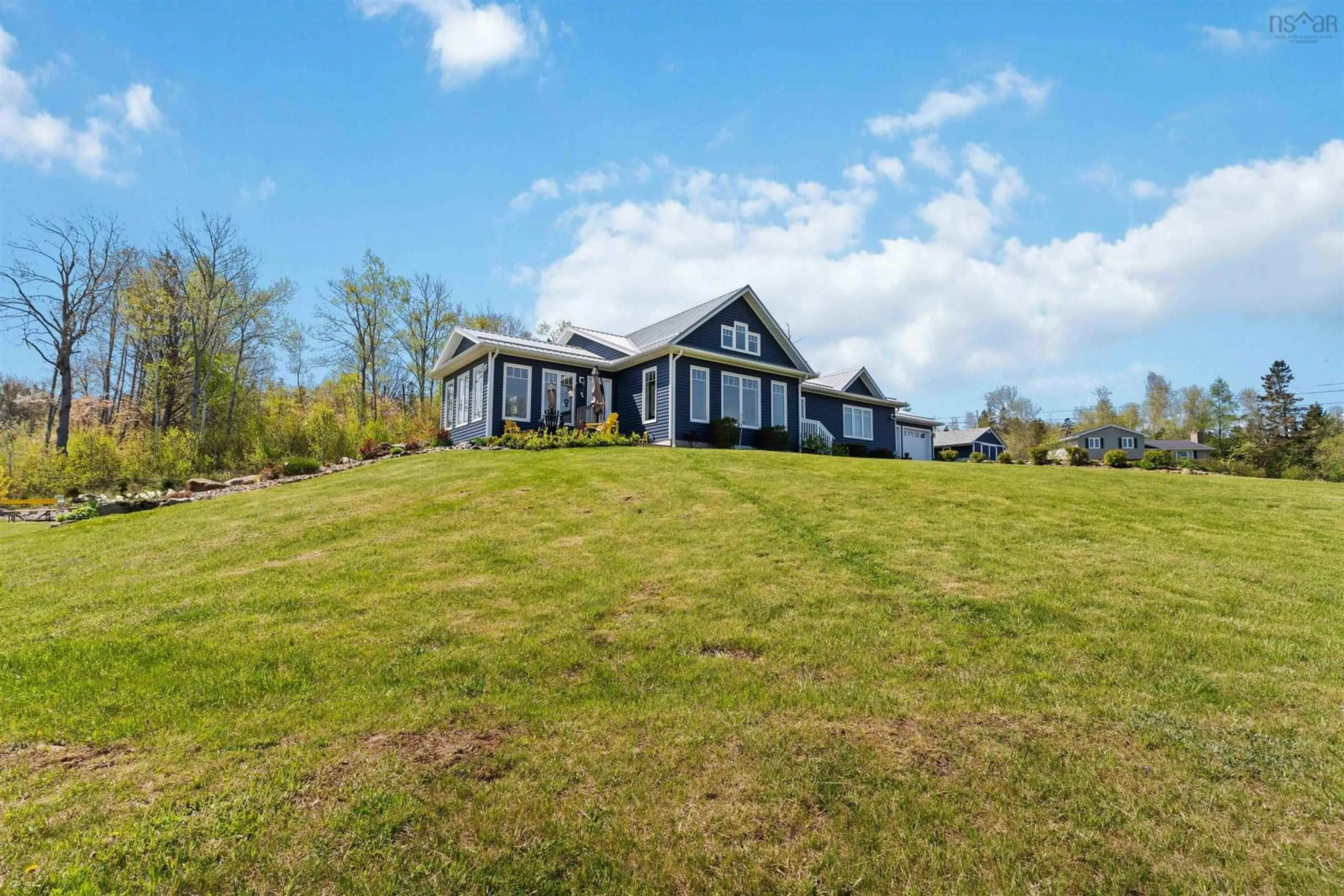 A pic from outside/outdoor area/front of a property/back of a property/a pic from drone, water/lake/river/ocean view for 536 Wallasey Dr, Upper Clements Nova Scotia B0S 1A0