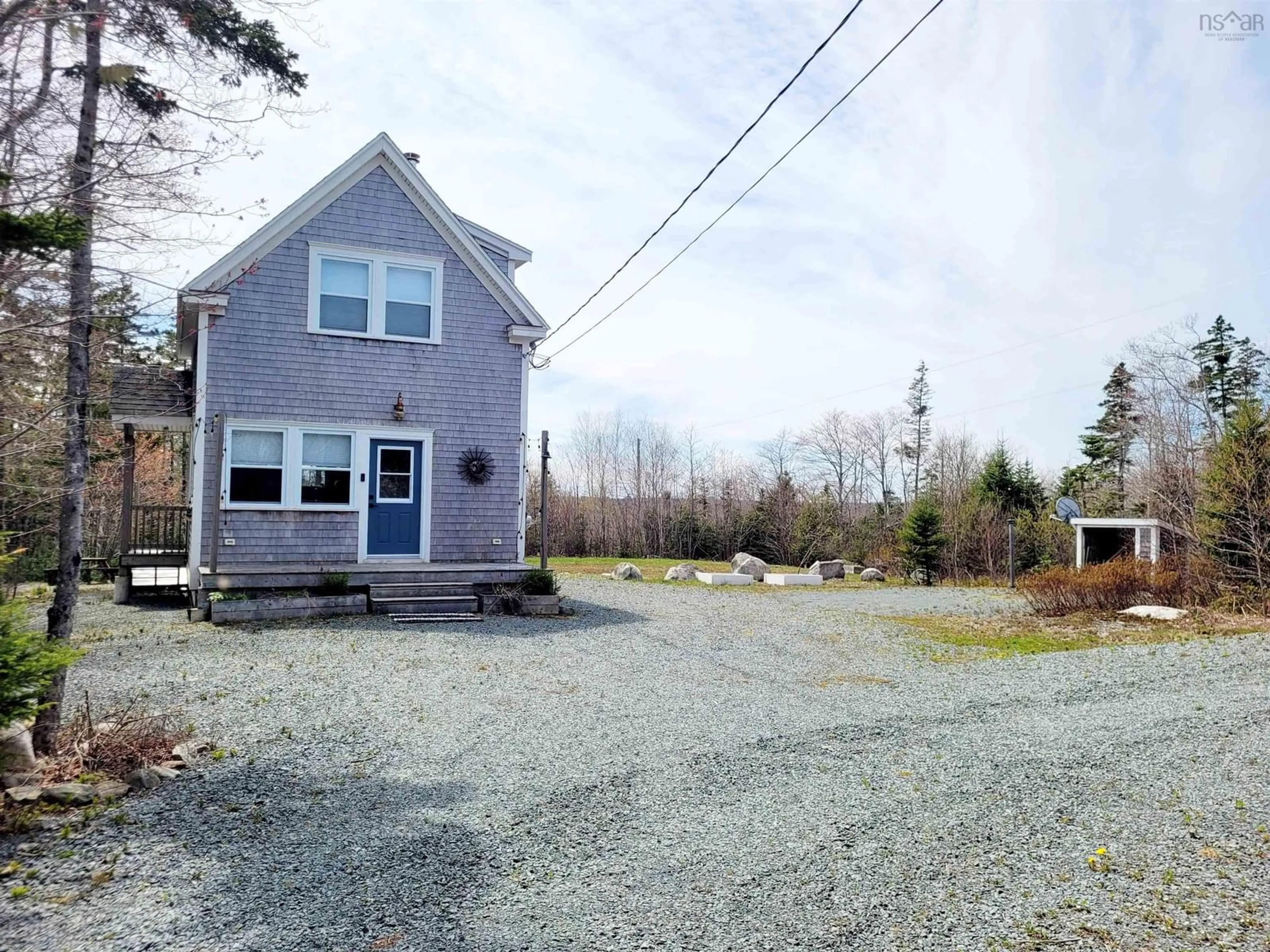 A pic from outside/outdoor area/front of a property/back of a property/a pic from drone, street for 83 Golden Horizon Dr, South West Port Mouton Nova Scotia B0T 1T0