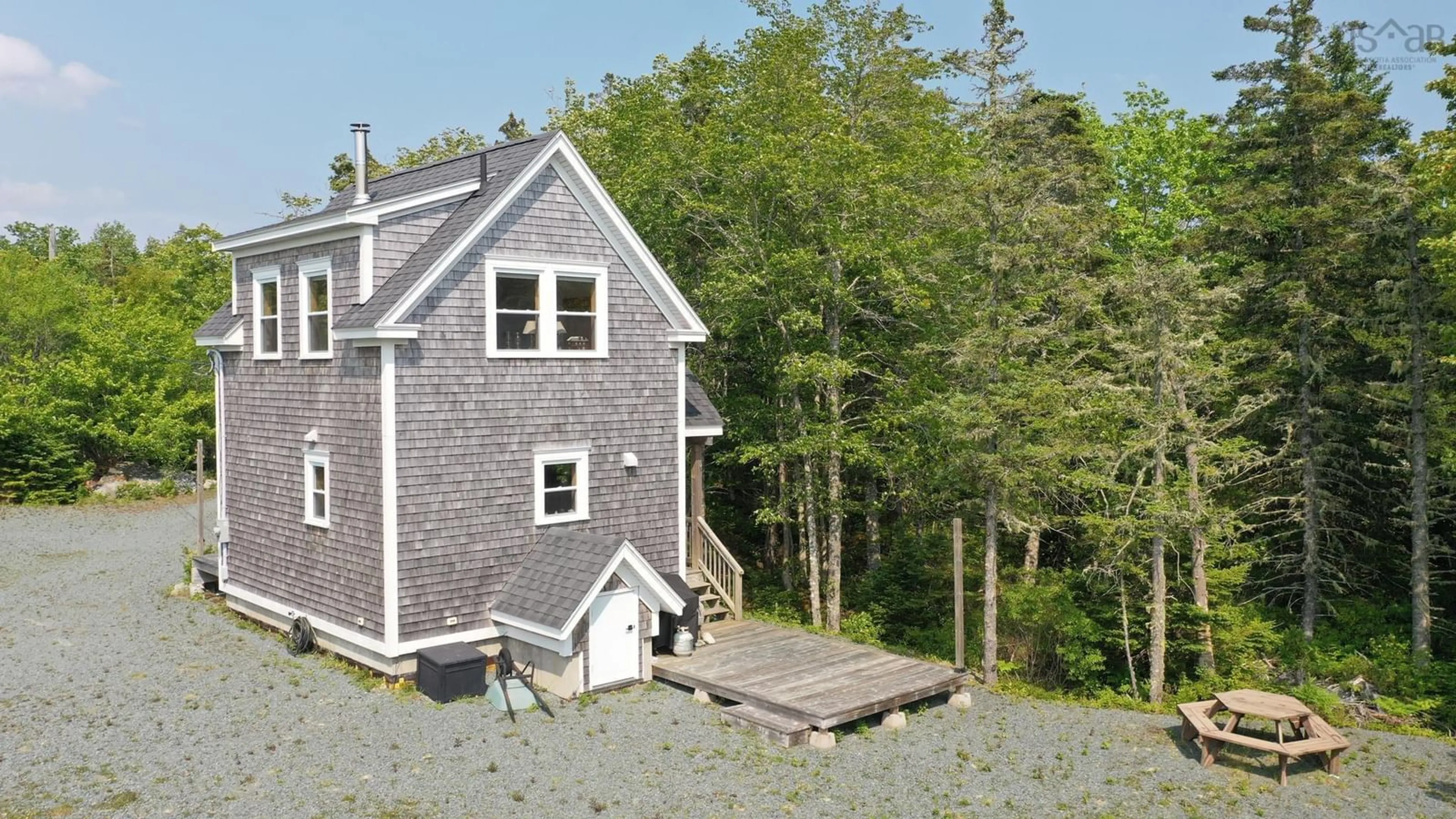 A pic from outside/outdoor area/front of a property/back of a property/a pic from drone, unknown for 83 Golden Horizon Dr, South West Port Mouton Nova Scotia B0T 1T0