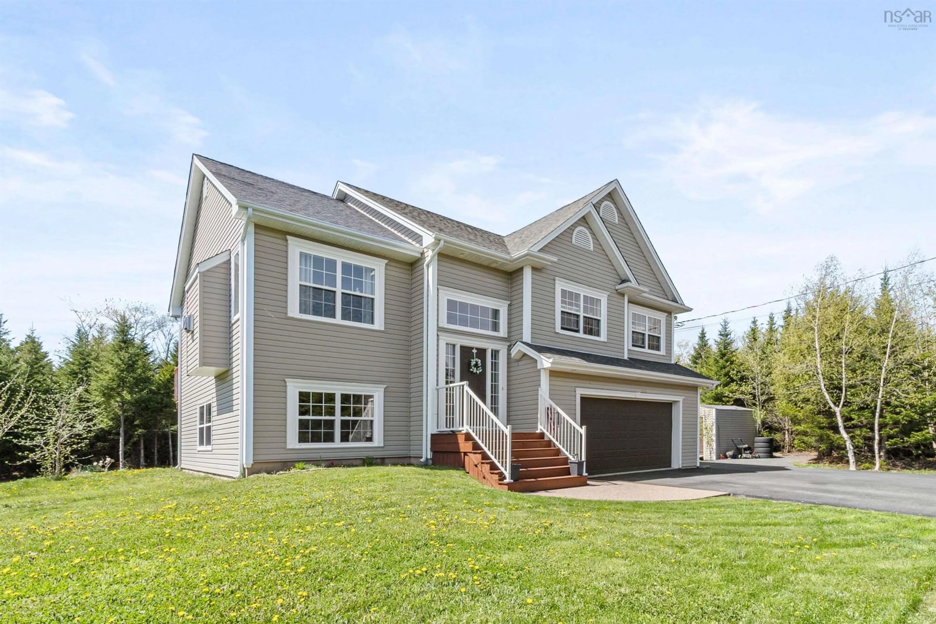 Home with vinyl exterior material, street for 331 Newbury Rd, Lucasville Nova Scotia B4B 0C6
