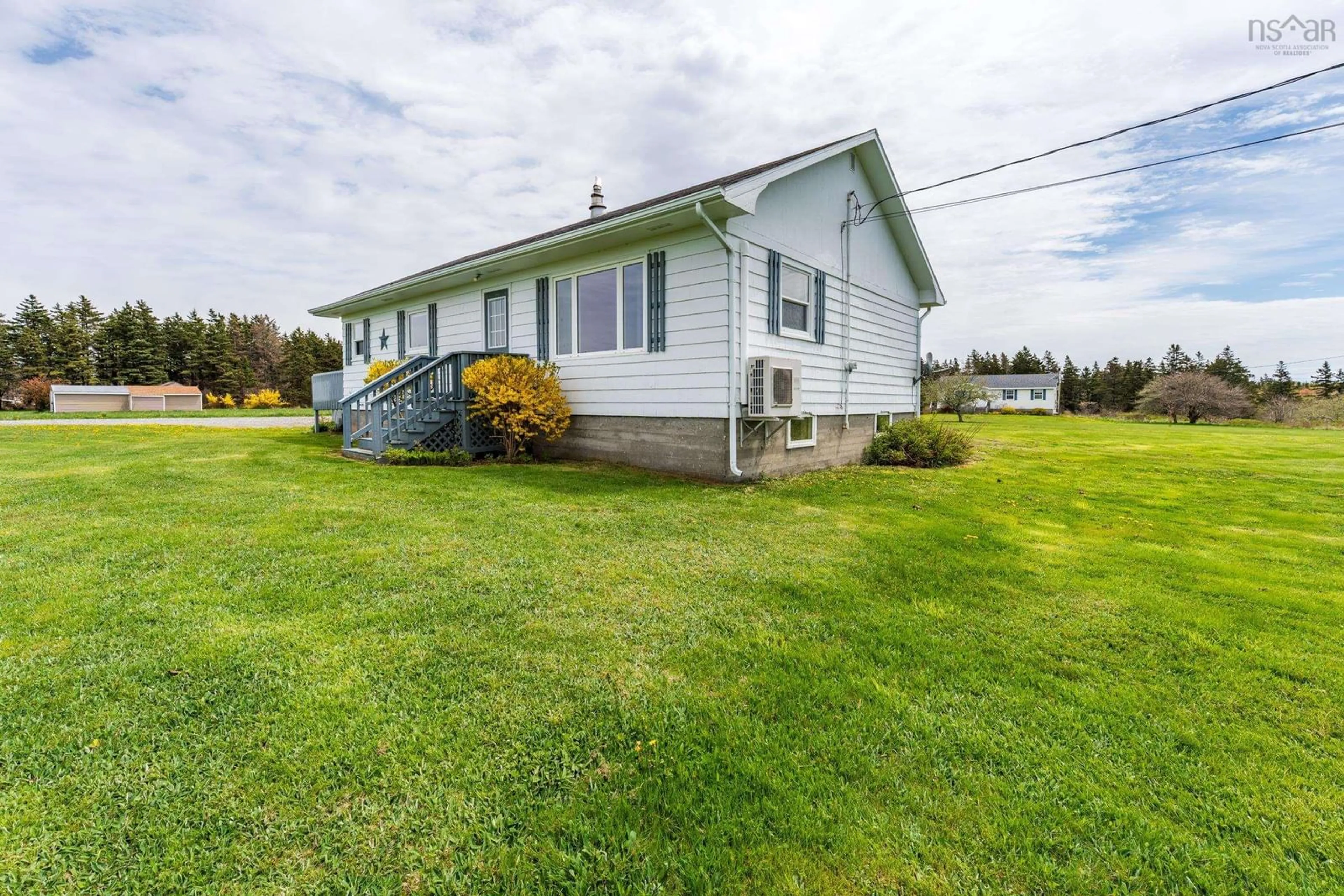 A pic from outside/outdoor area/front of a property/back of a property/a pic from drone, unknown for 3574 Highway 1, St. Bernard Nova Scotia B0W 3T0