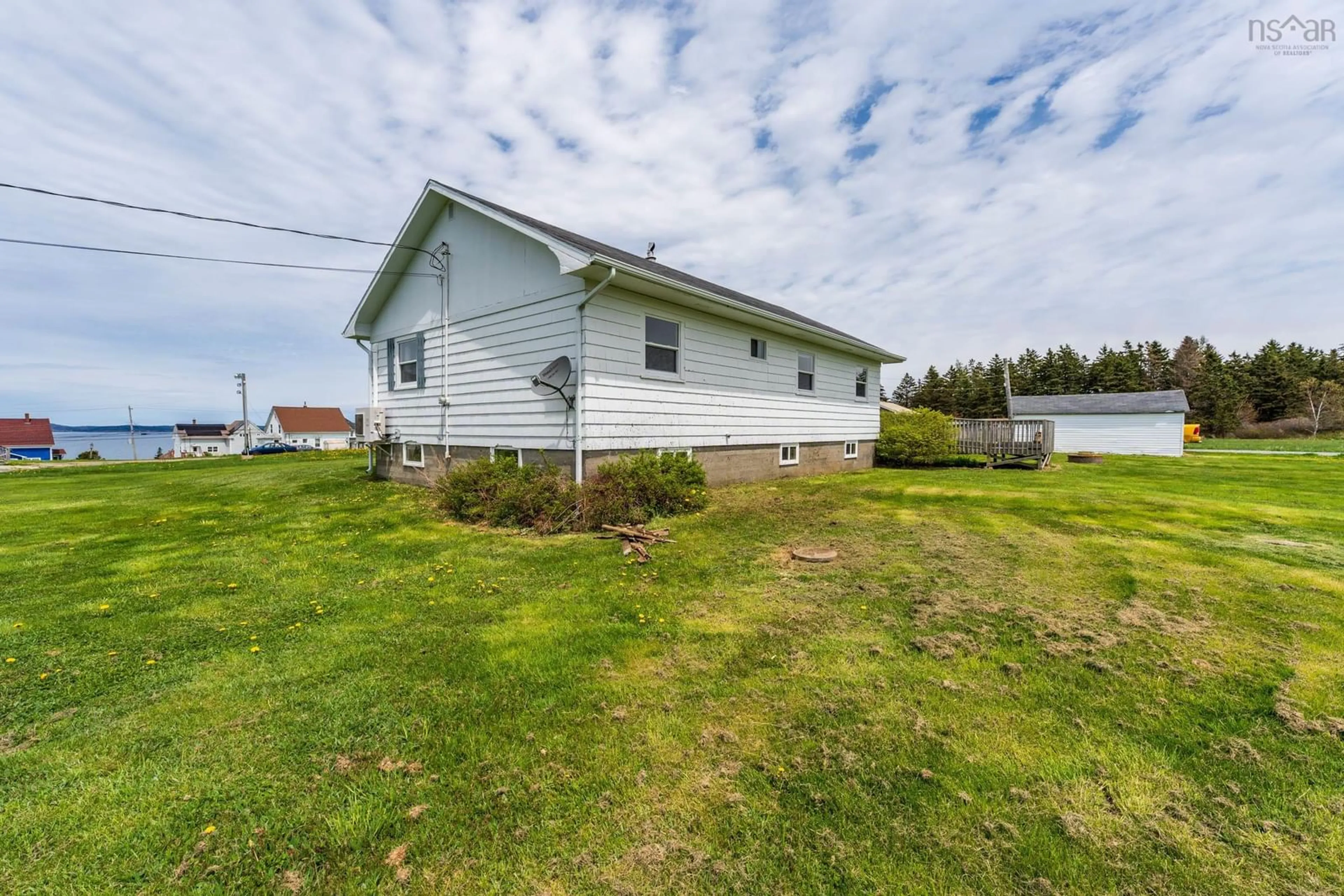 A pic from outside/outdoor area/front of a property/back of a property/a pic from drone, unknown for 3574 Highway 1, St. Bernard Nova Scotia B0W 3T0