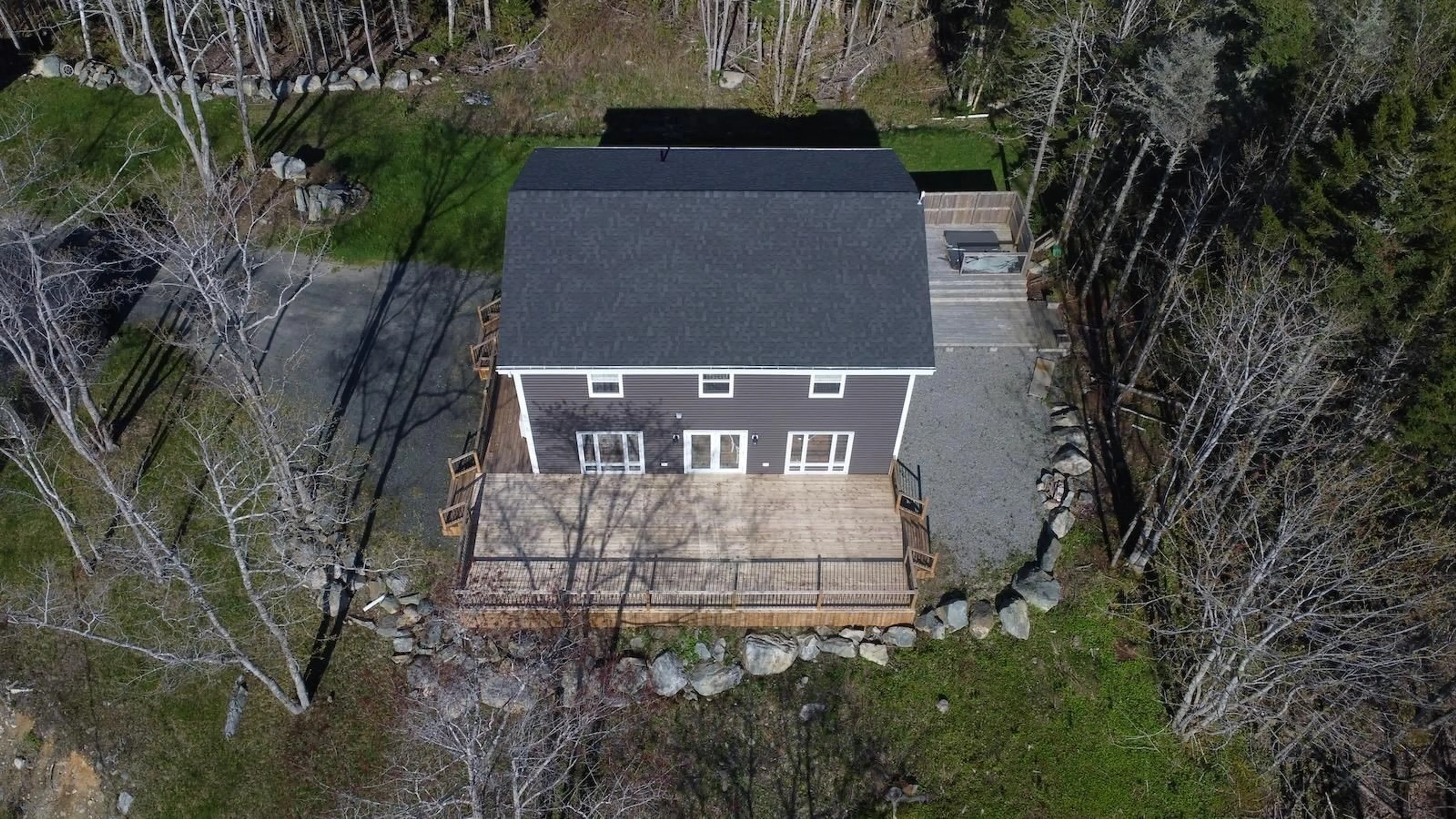 A pic from outside/outdoor area/front of a property/back of a property/a pic from drone, building for 417 Trefry Lake Rd, Arcadia Nova Scotia B5A 5J7