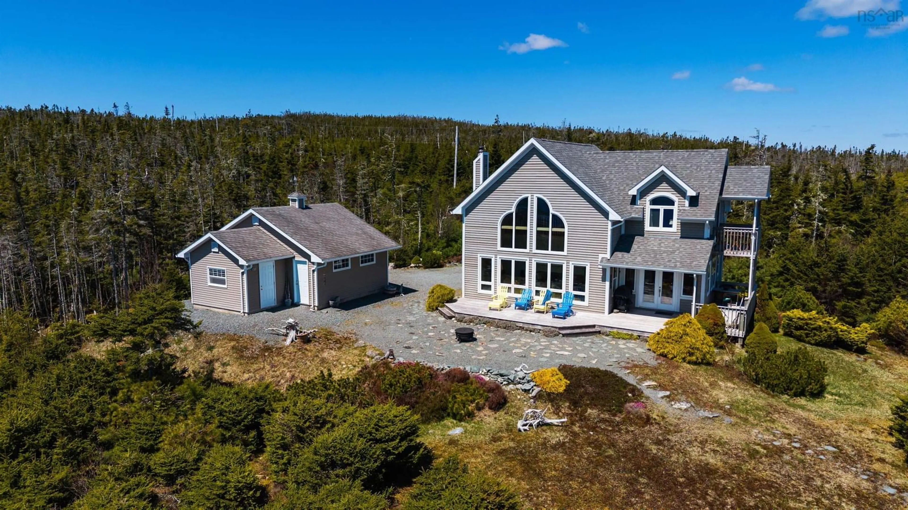A pic from outside/outdoor area/front of a property/back of a property/a pic from drone, water/lake/river/ocean view for 116 Beaver Dr, West Quoddy Nova Scotia B0J 2R0
