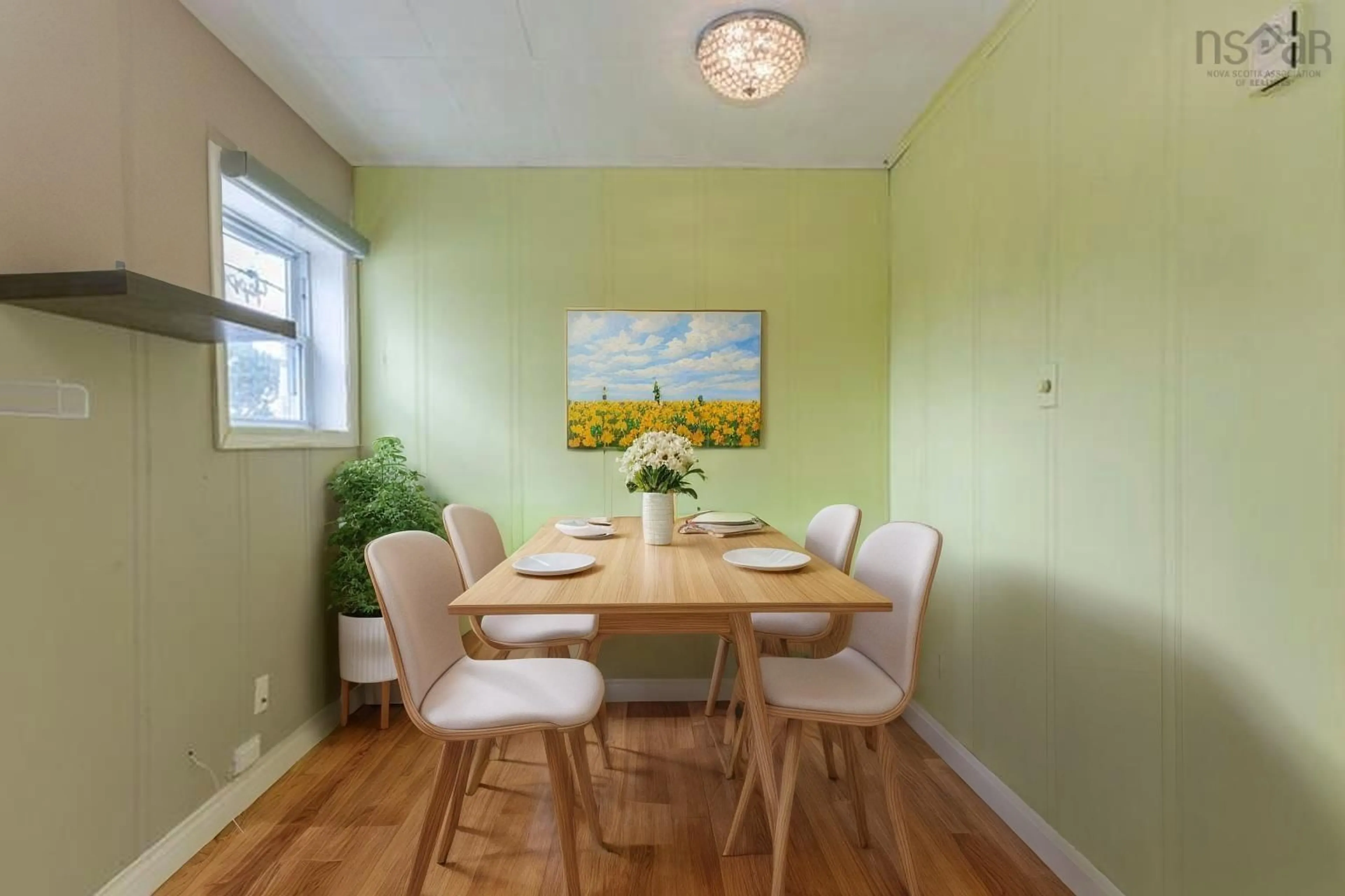 Dining room, wood/laminate floor for 35 Farrell St, Dartmouth Nova Scotia B3A 4B2