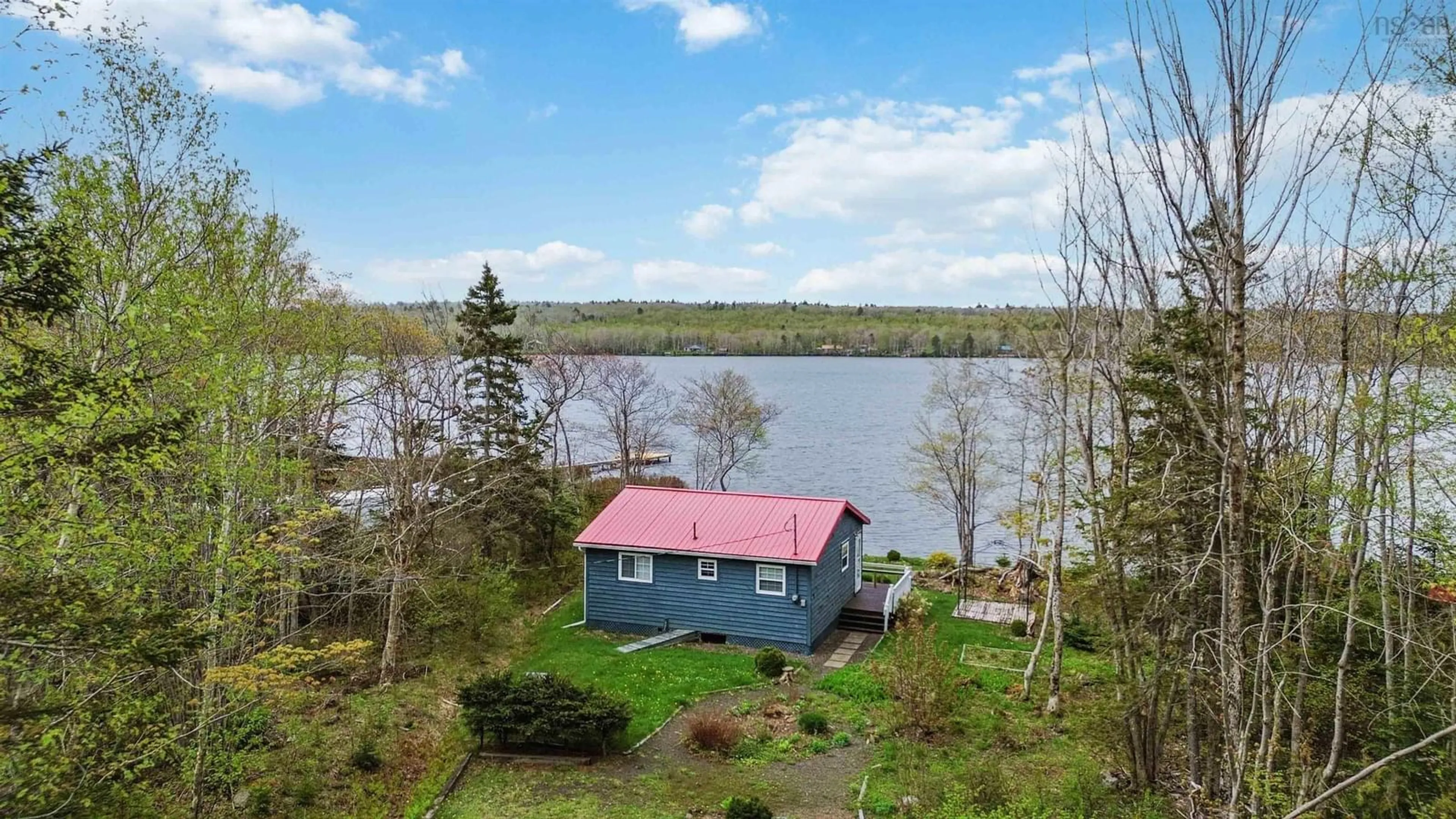 A pic from outside/outdoor area/front of a property/back of a property/a pic from drone, water/lake/river/ocean view for 511 Rumsey Lake Rd, Arlington Nova Scotia B0S 1L0