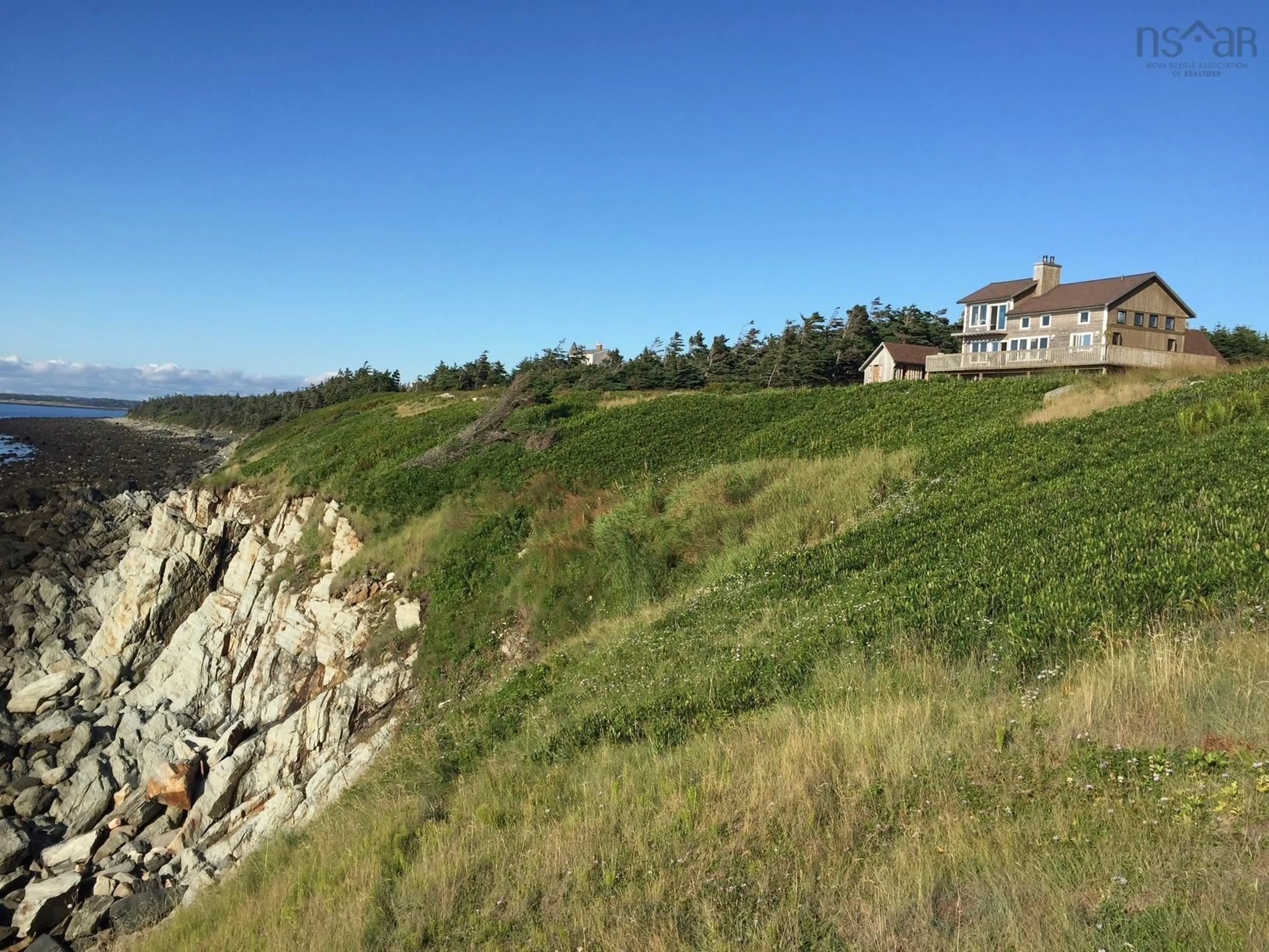 A pic from outside/outdoor area/front of a property/back of a property/a pic from drone, mountain view for 194 Thomas Rd, Cape Forchu Nova Scotia B5A 5G7